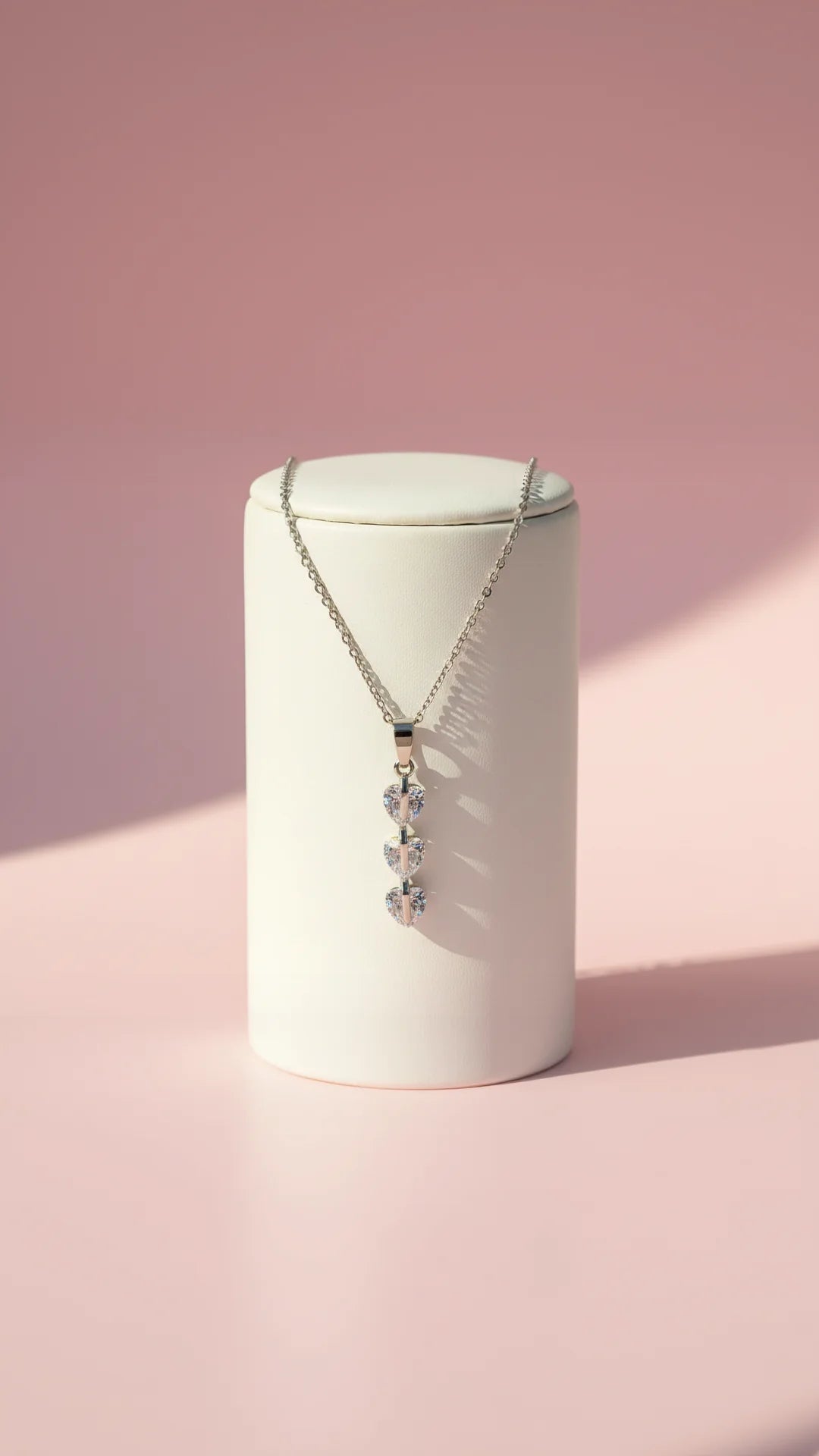 Heart Drop Crystal Pendant Necklace