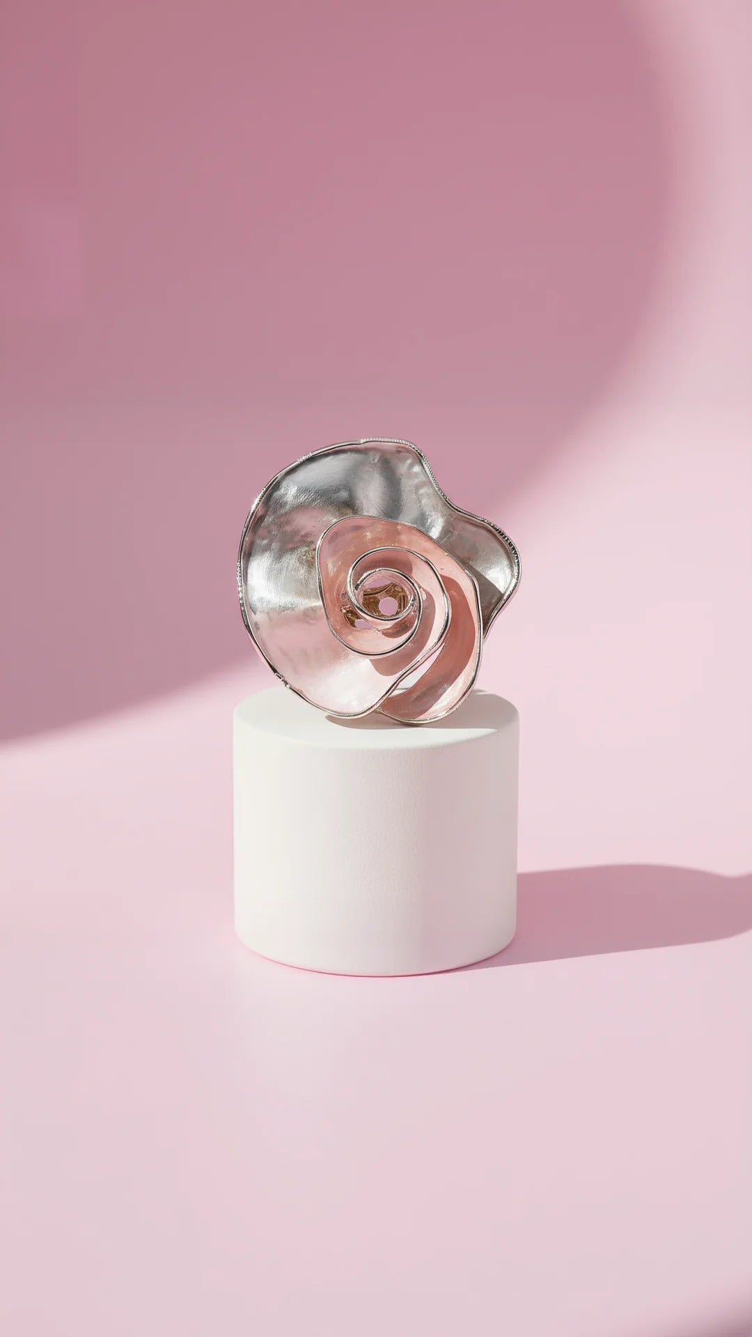 Abstract Magnetic Rose Brooch