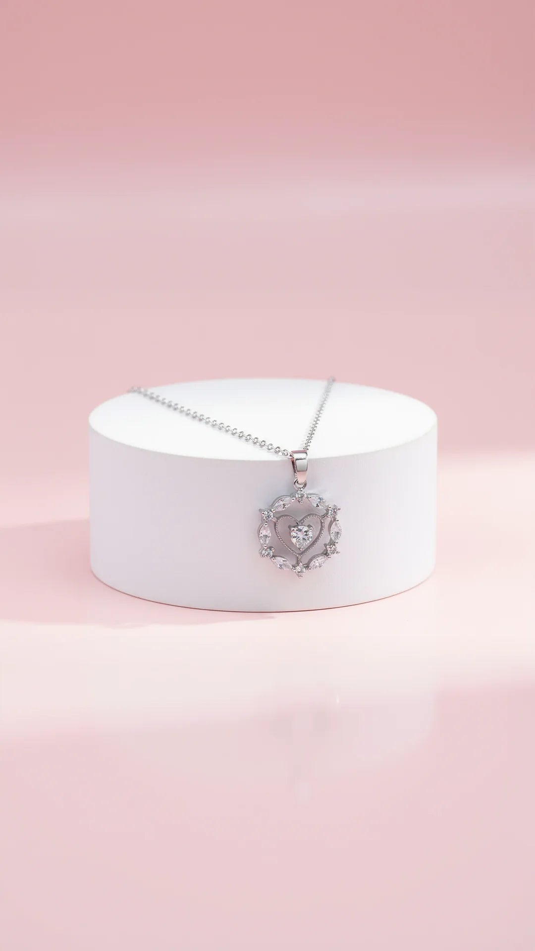 Sweet Heart Crystal Necklace