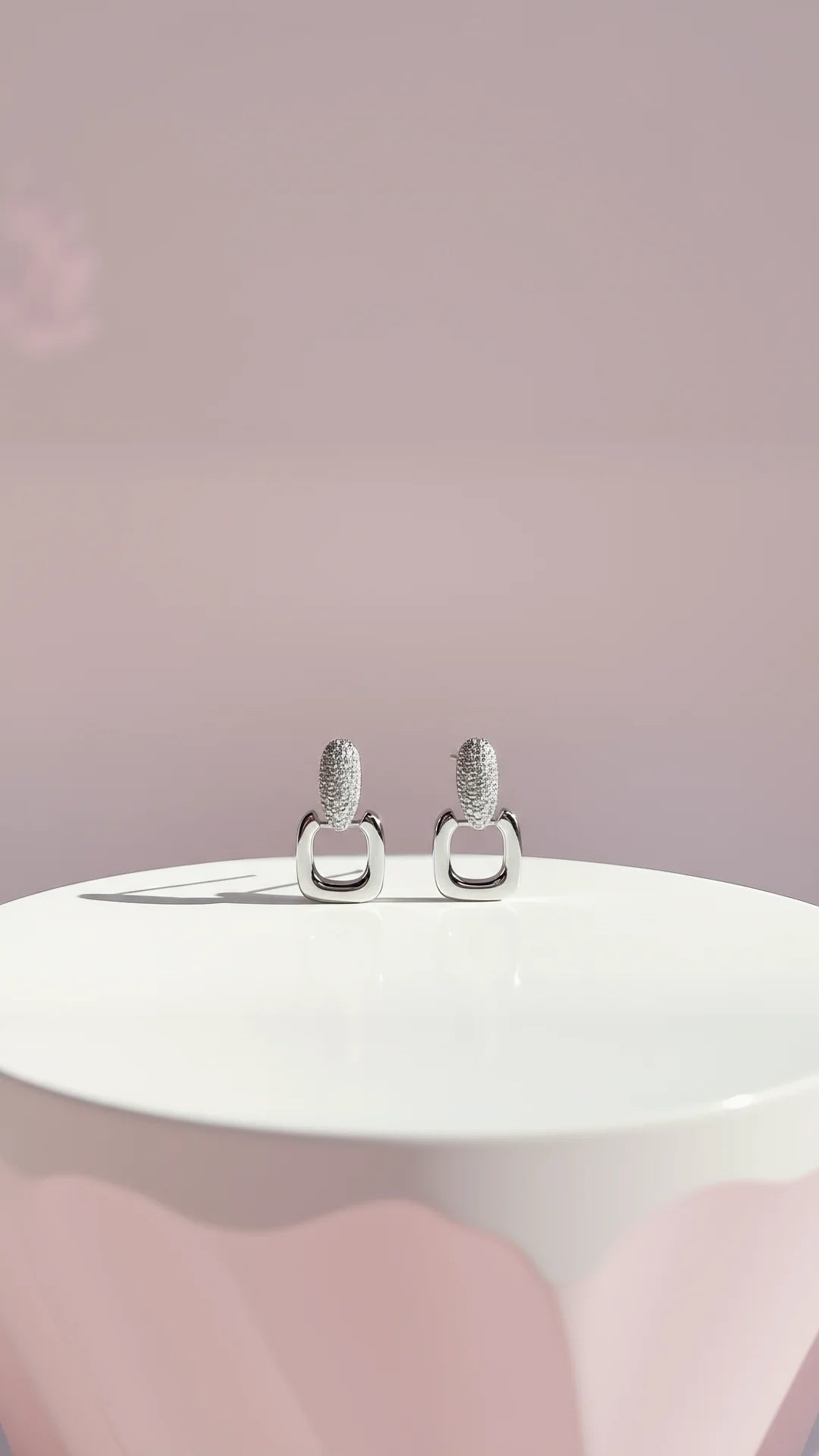Square Pavé Drop & Dangle Earrings