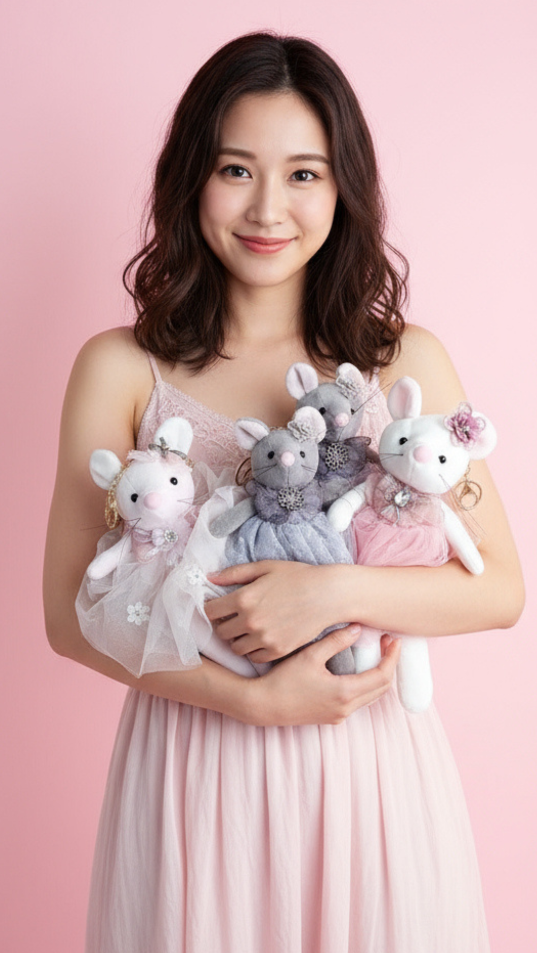 Maxi Softie Squad Miss Mouse Key Ring & Bag Charm