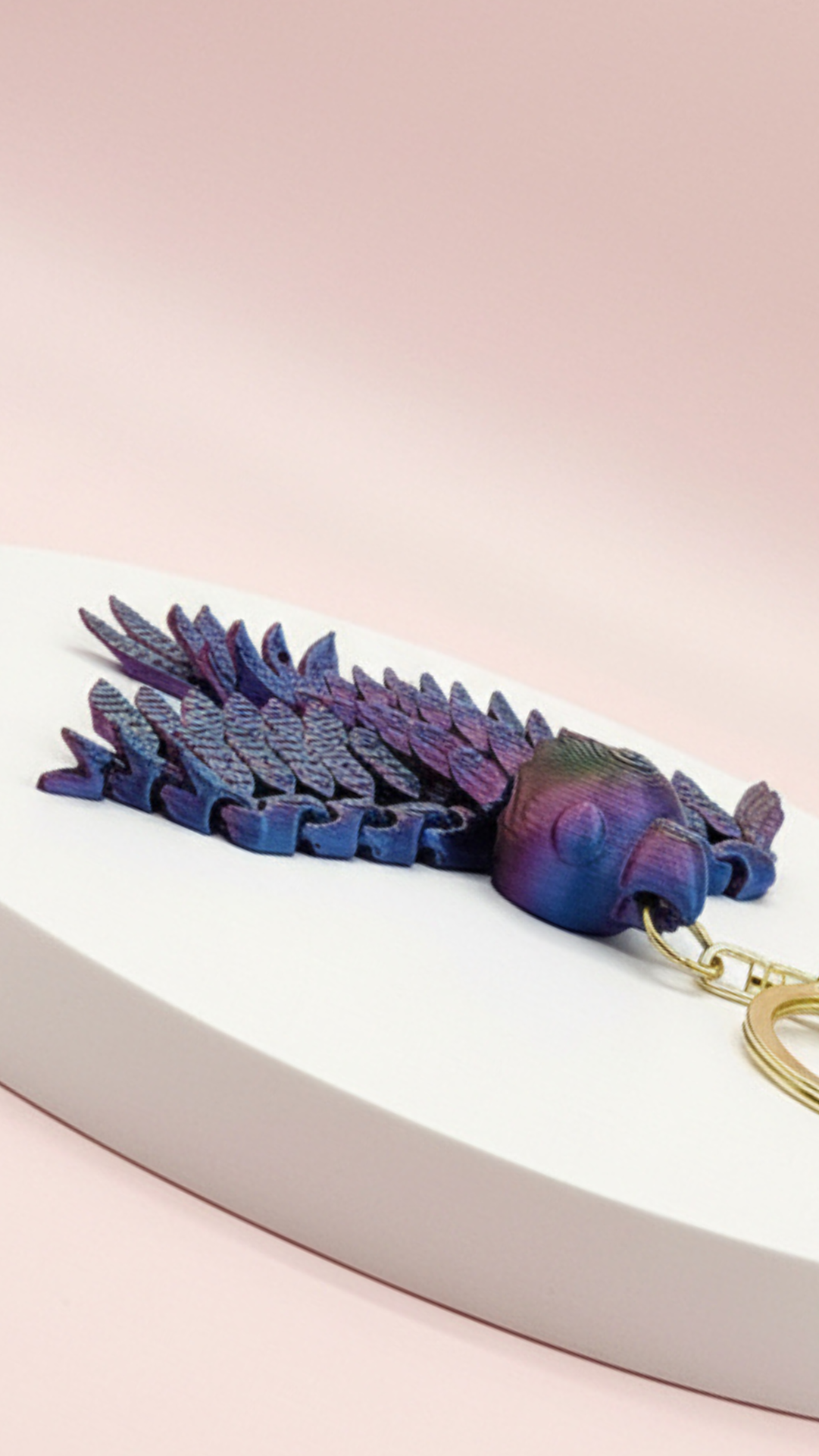 3D Printed Articulated Fantasy Parrot : Bioplastic Fidget Key Ring