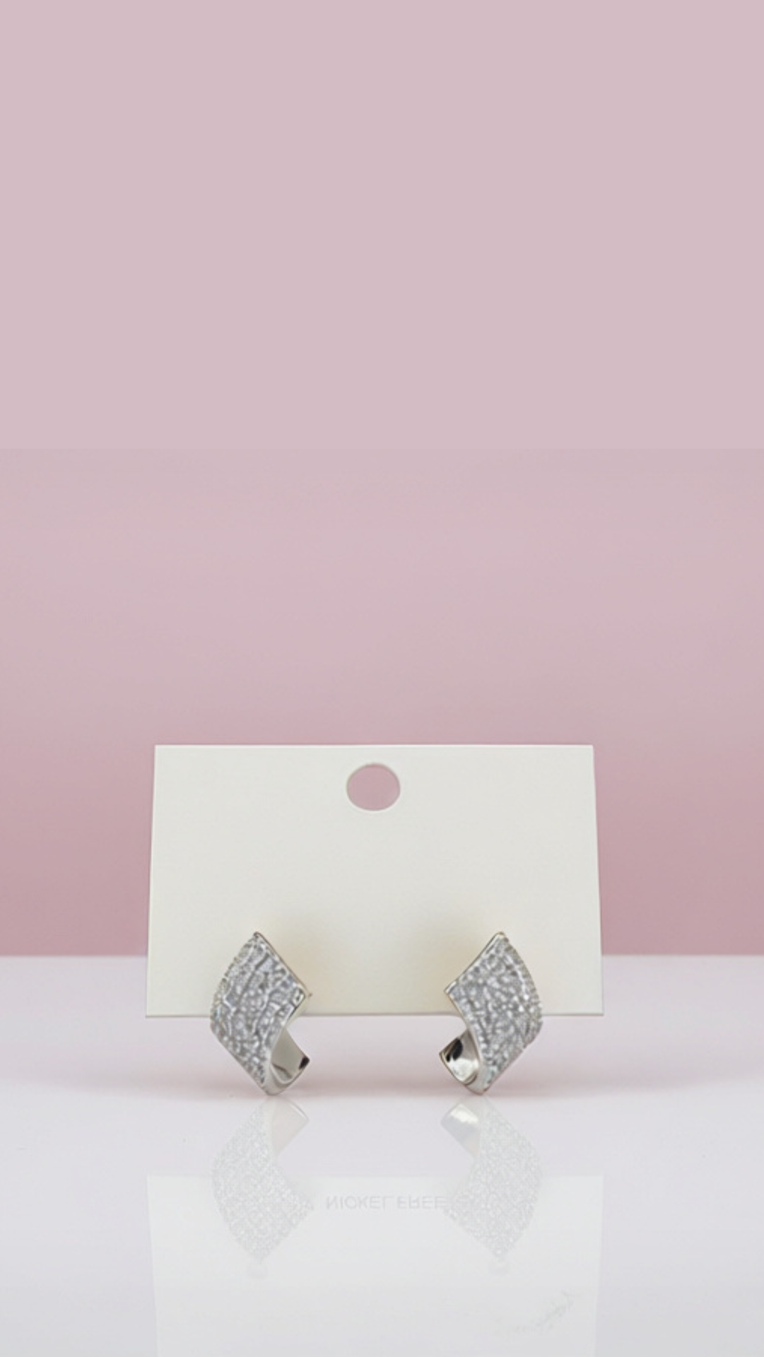 Micro Crystal Curved Pavé Stud Earrings