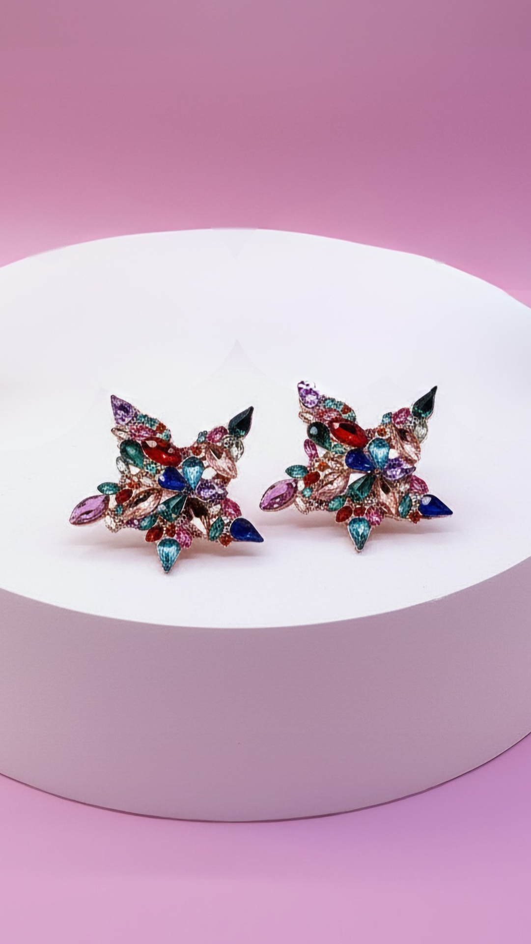 Star Crystal Stud Earrings