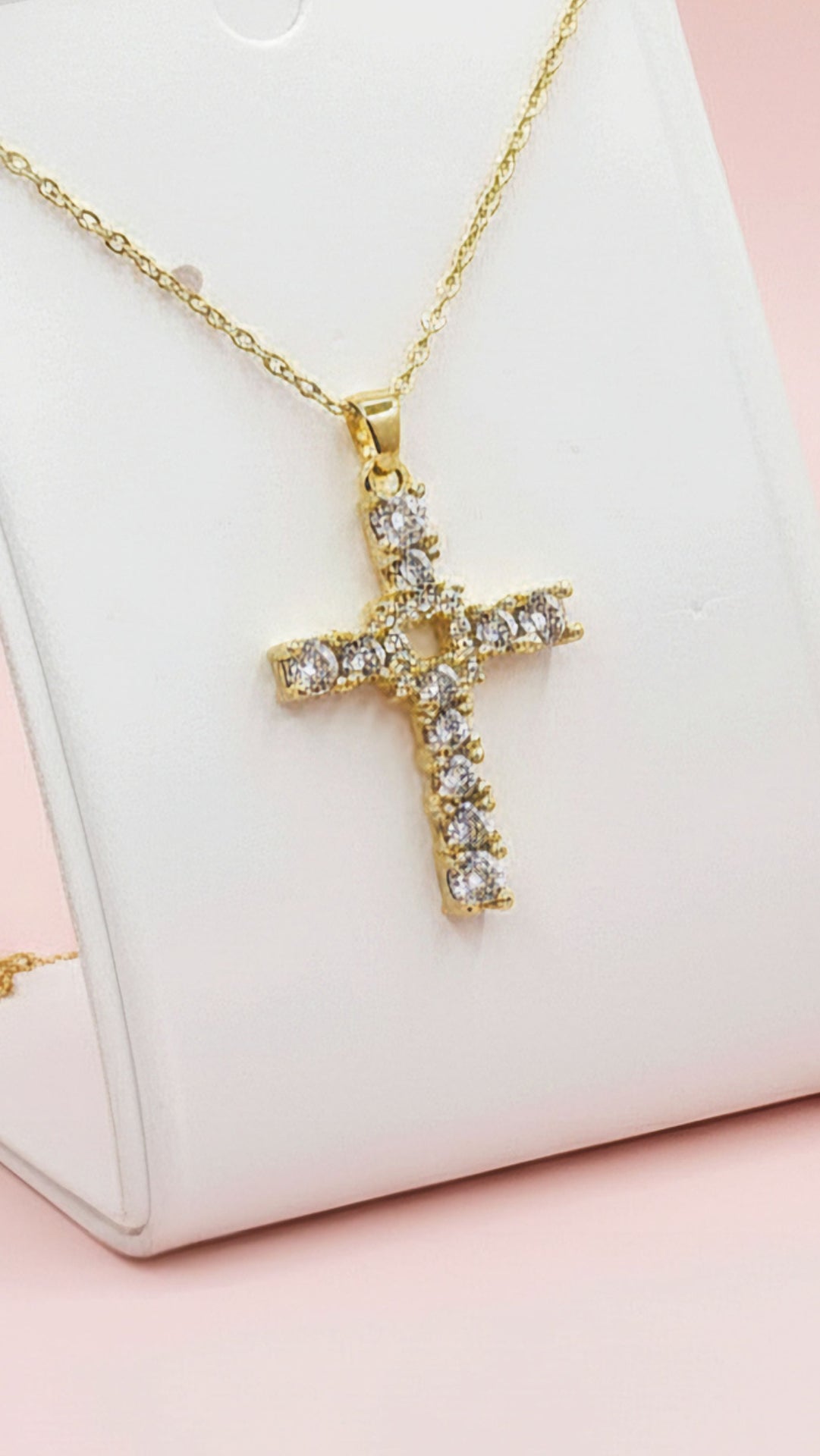 Crystal Encrusted Cross Pendant