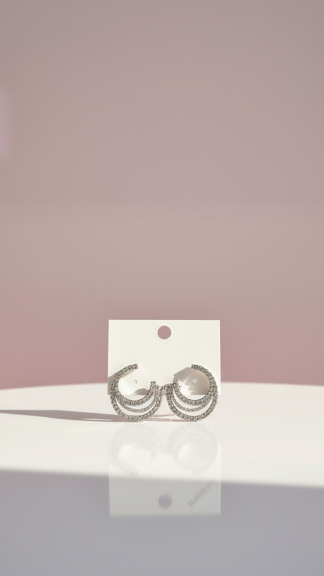 Layered Crystal Stud Earrings