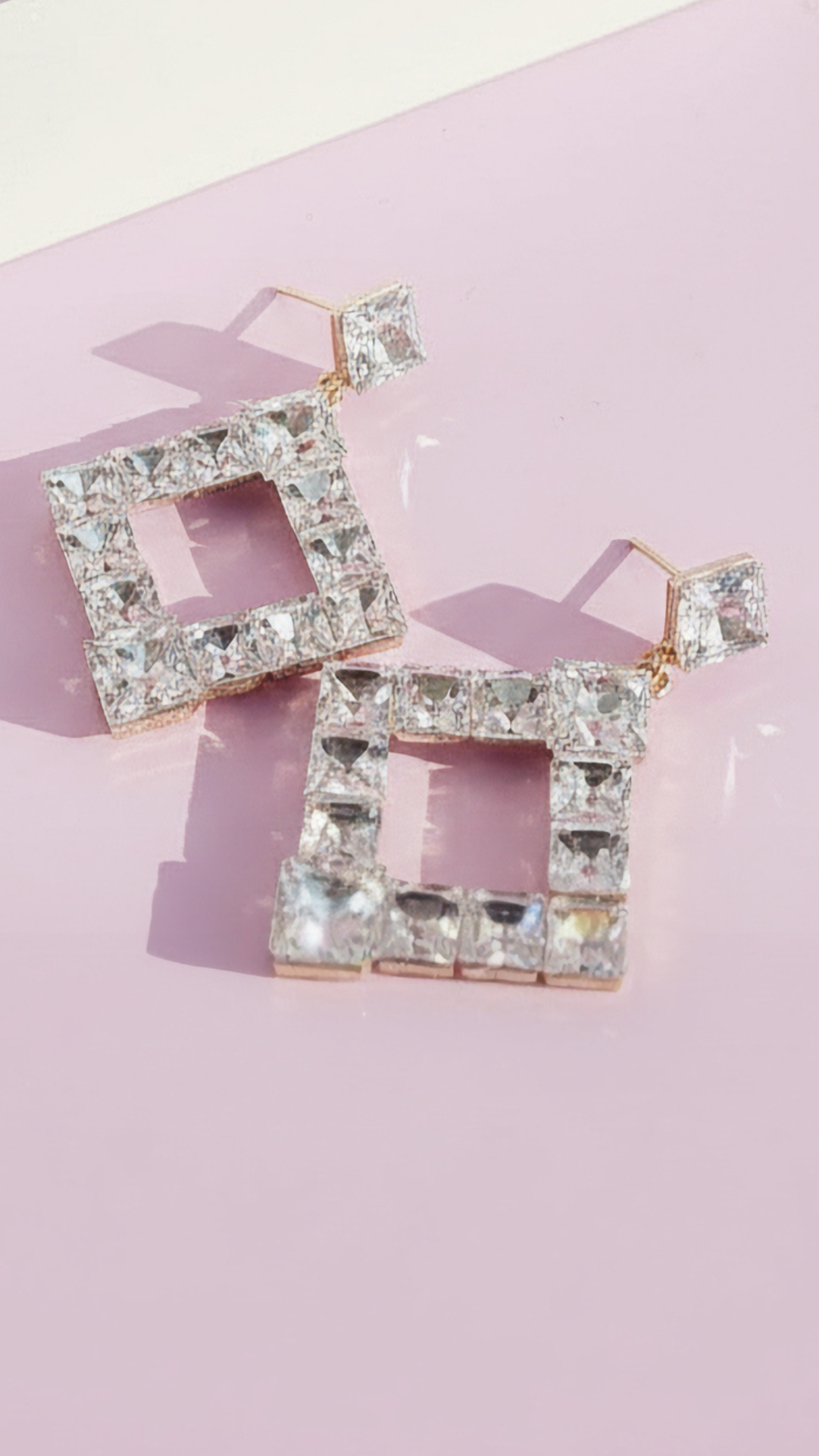 Square Cut Crystal Drop & Dangle Earrings