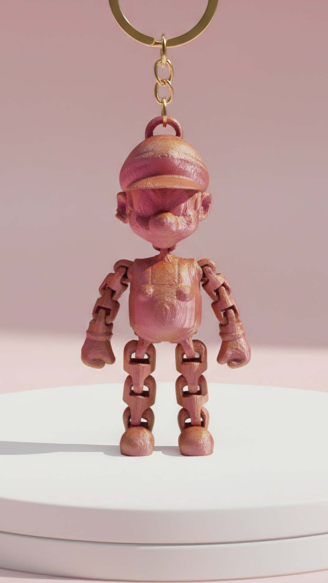 3D Printed Fantasy Man: Bioplastic Fidget Key Ring