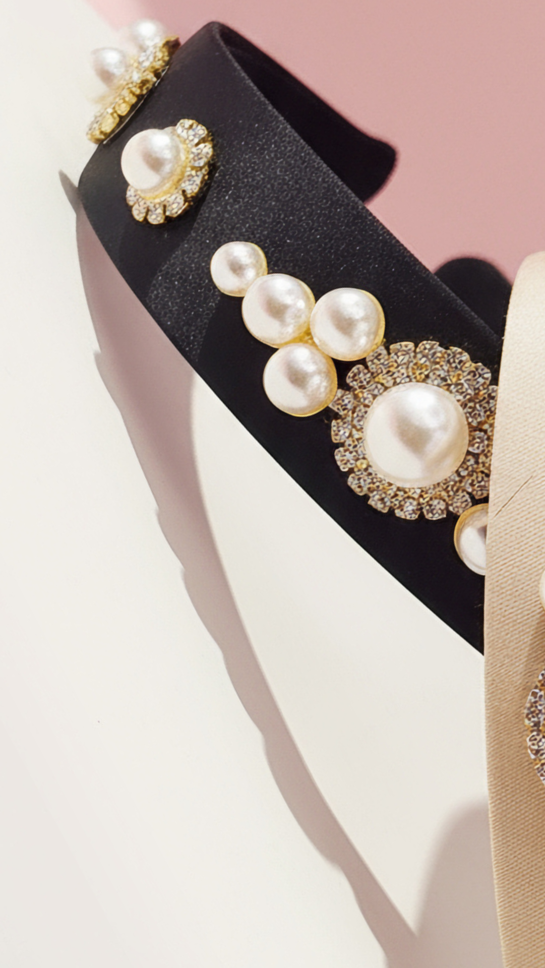 Pearl Crystal Cluster Hair band