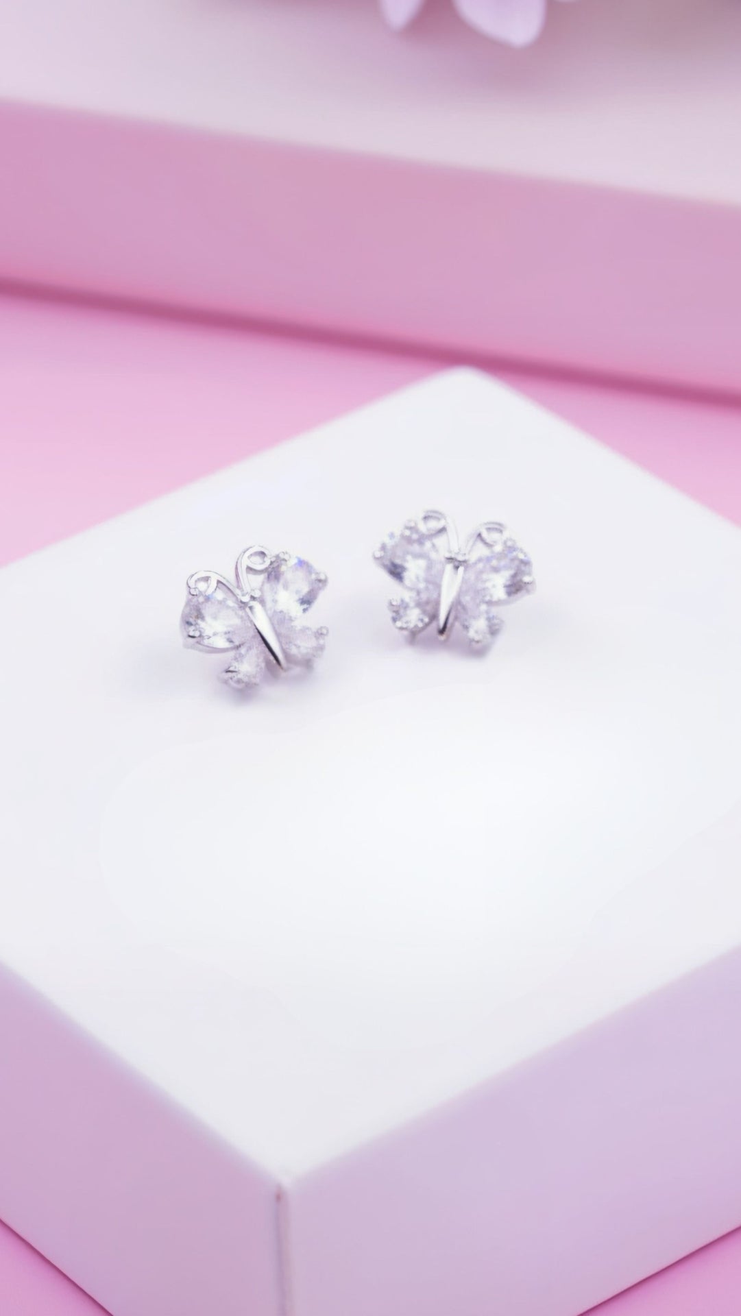 Butterfly Crystal Stud Earrings
