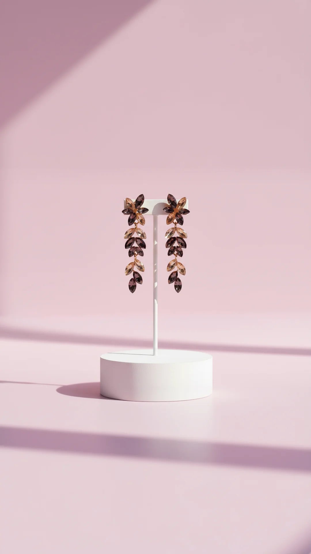 Floral Crystal Drop & Dangle Earrings