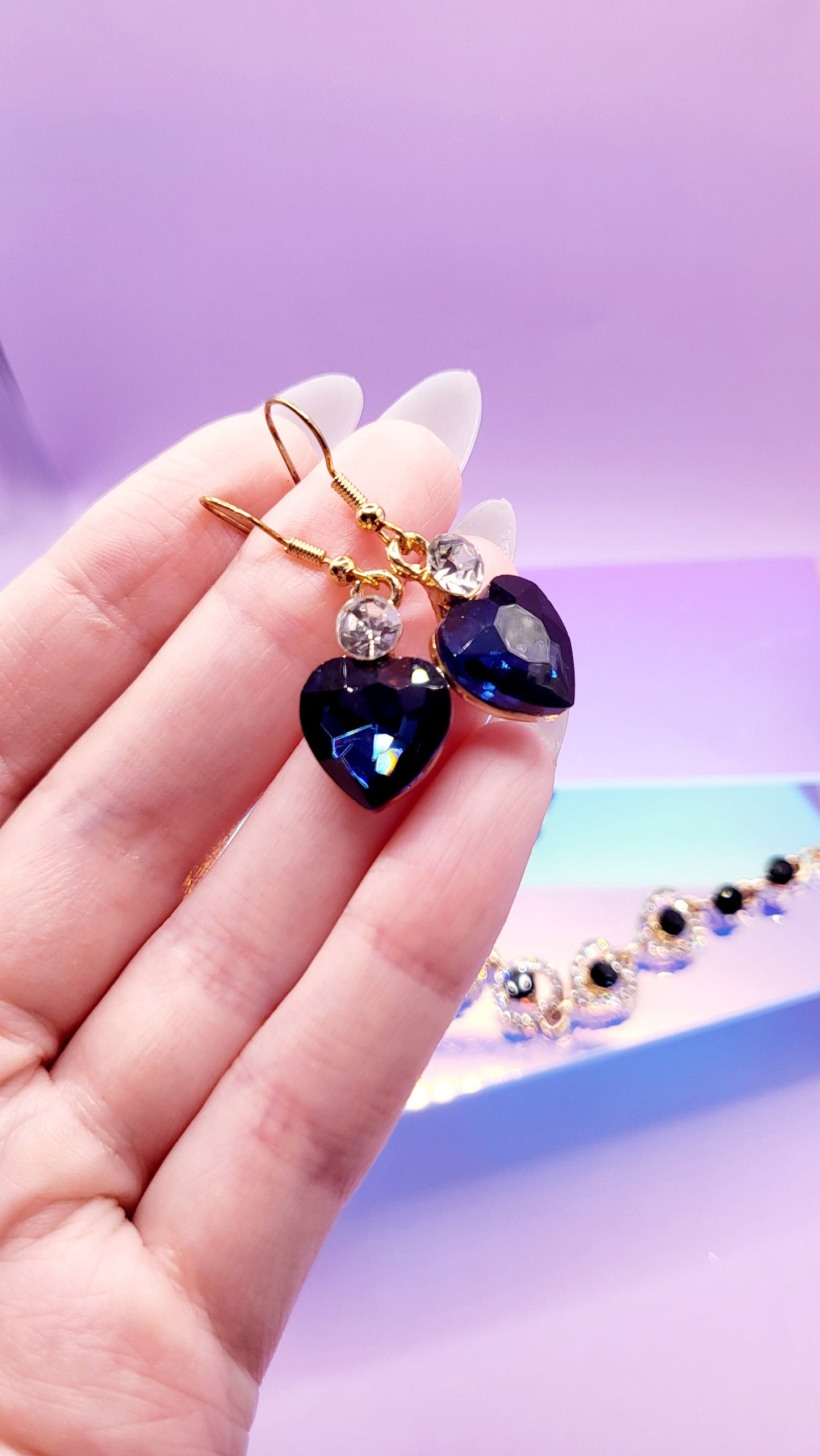 Amore Crystal Duo Necklace & Earrings