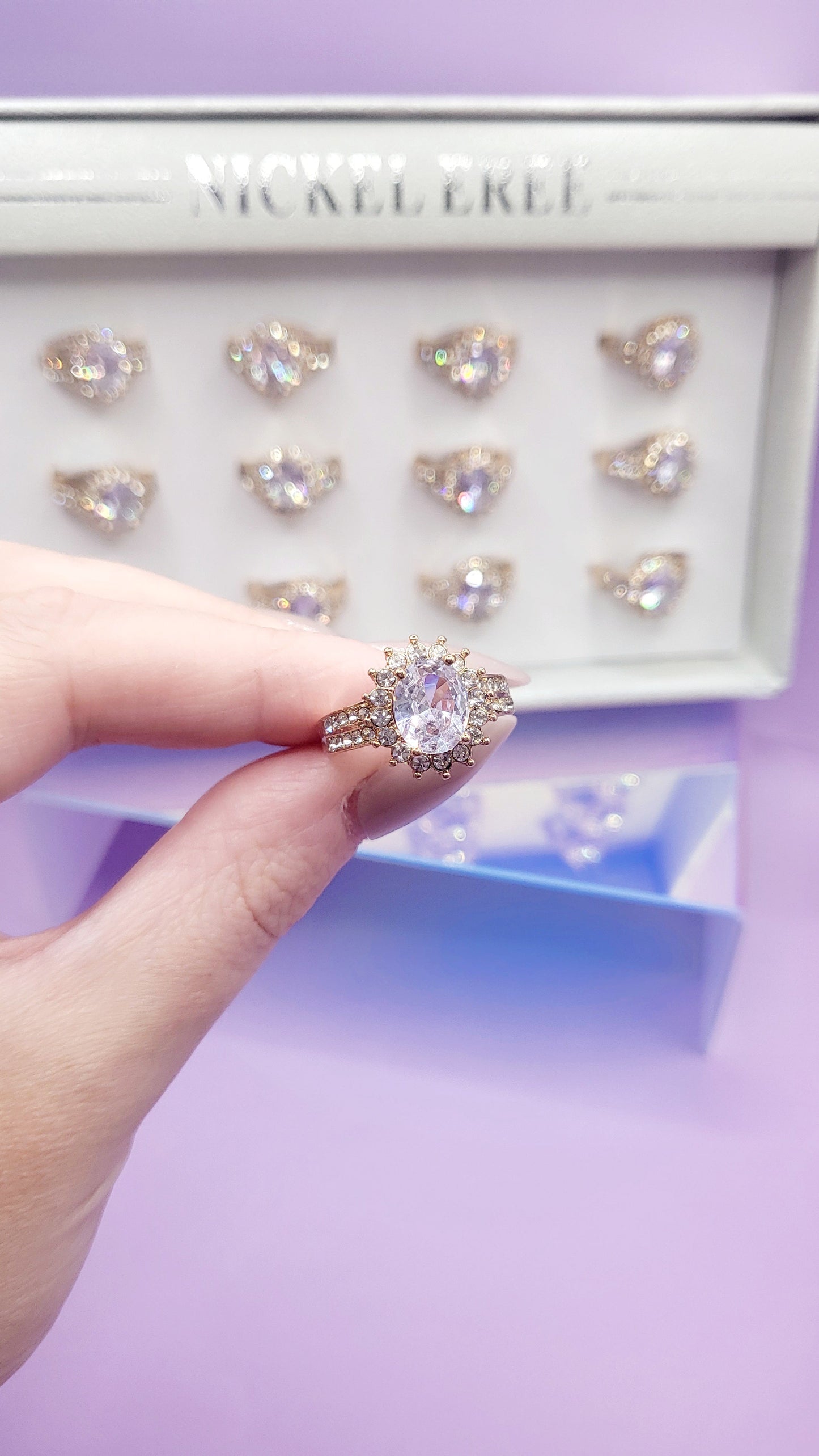 Infinity Love Crystal Ring Gold