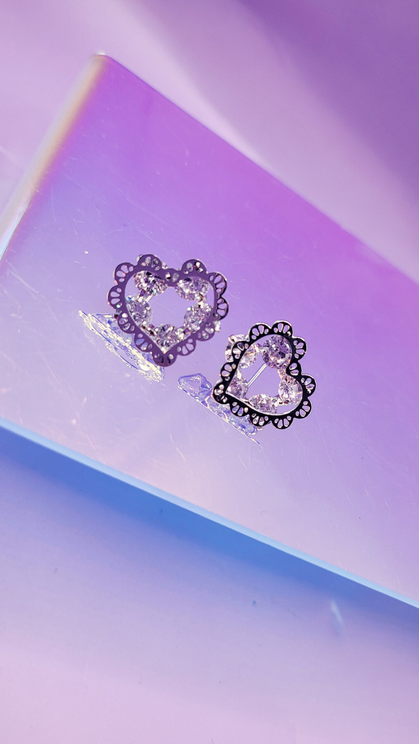 Heart Cluster Earrings