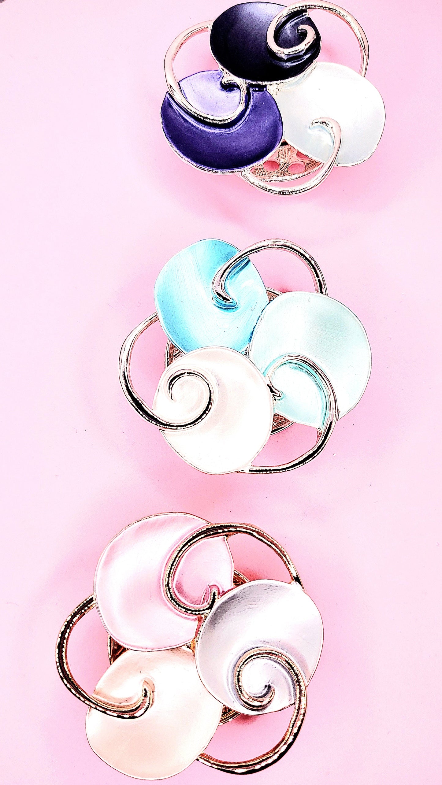 Abstract Magnetic Curls Brooch