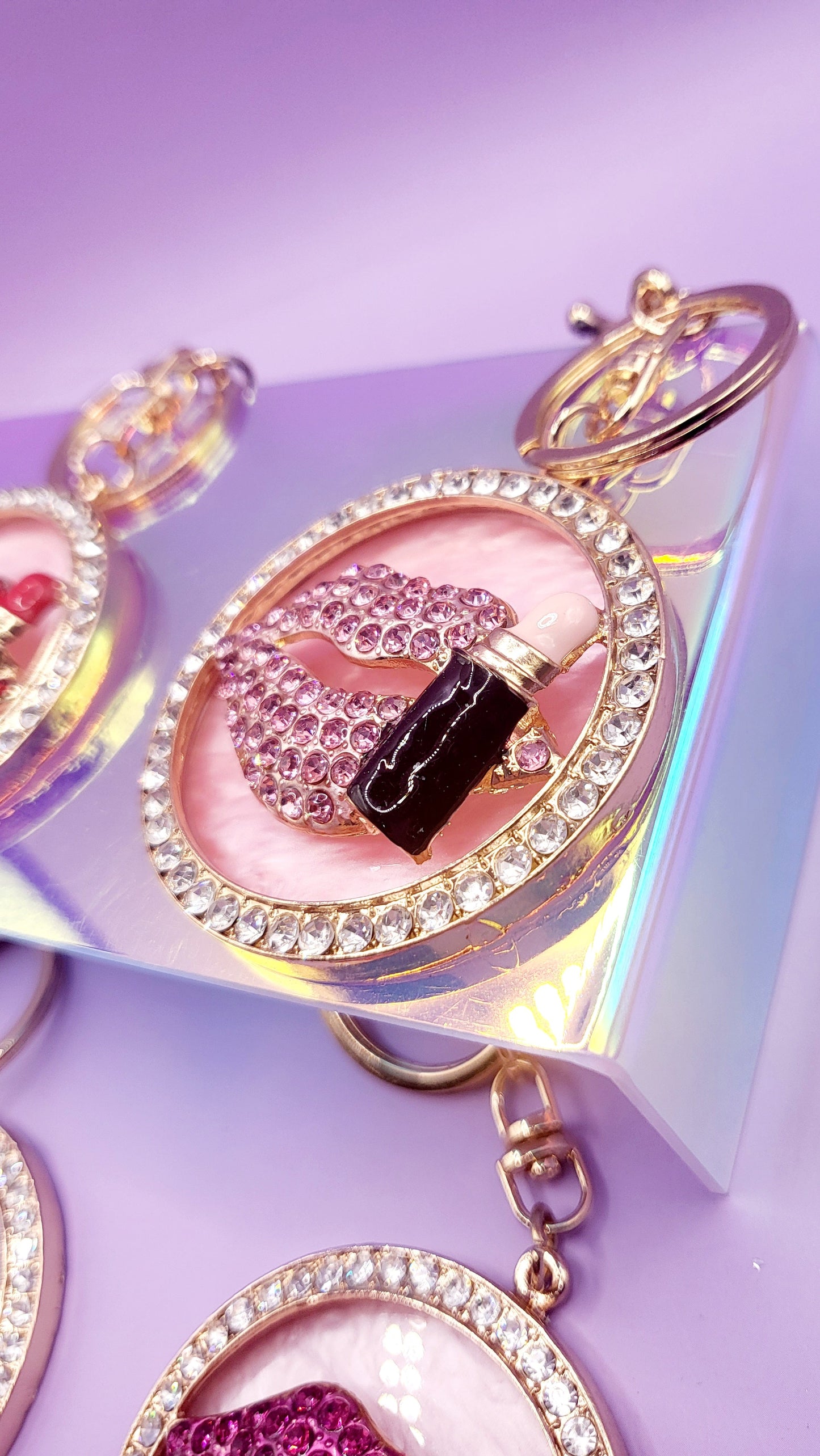 Crystal Lips Key Ring