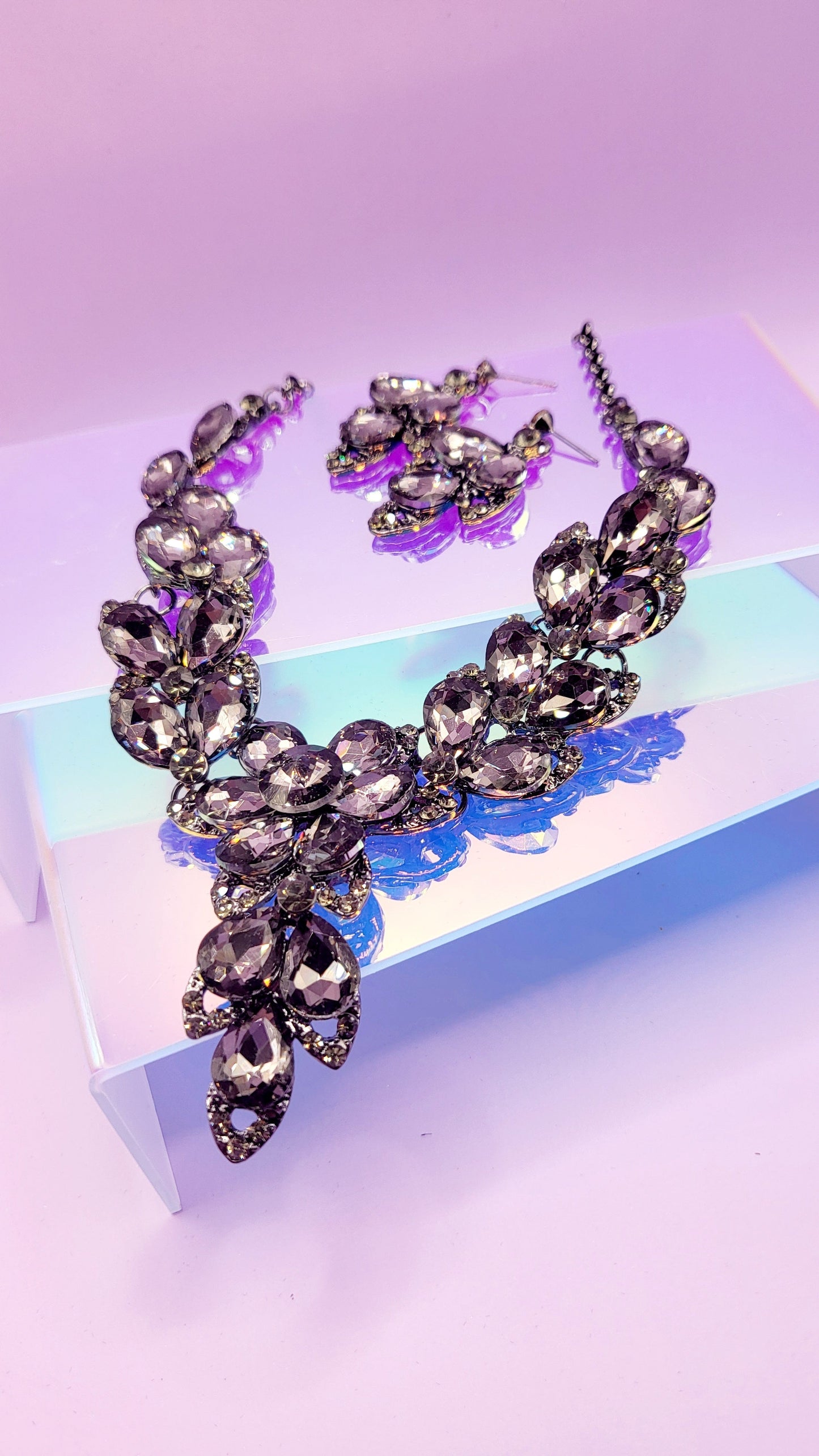Aurora Crystal Set Necklace and Earrings