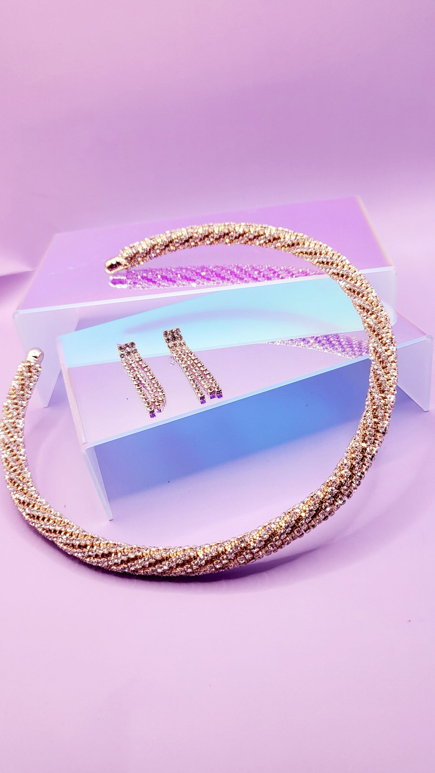 Glitz & Grace Choker and Earrings