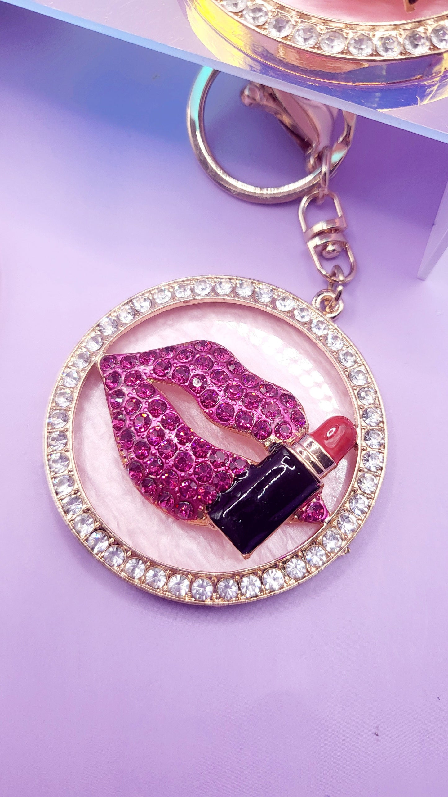 Crystal Lips Key Ring