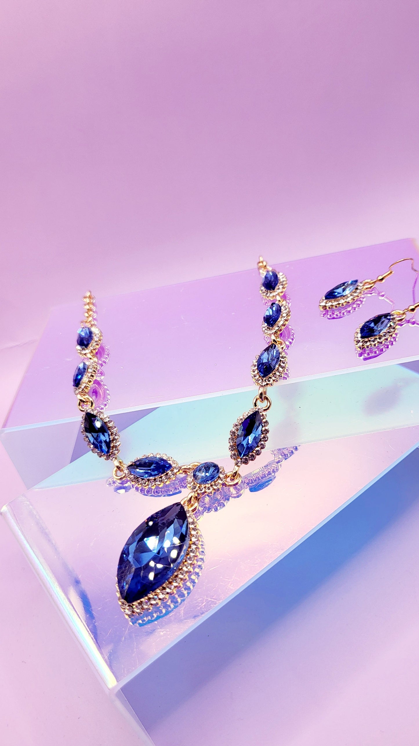 Luxe Crystal Duo Necklace & Earrings