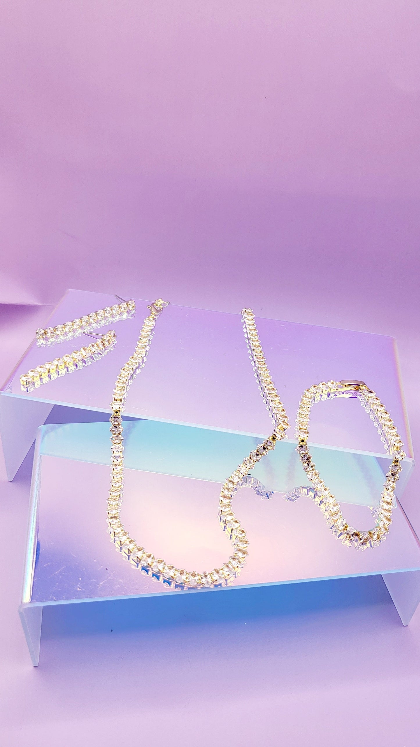 Tasha Sparkle Set Necklace Earrings and Bracelet