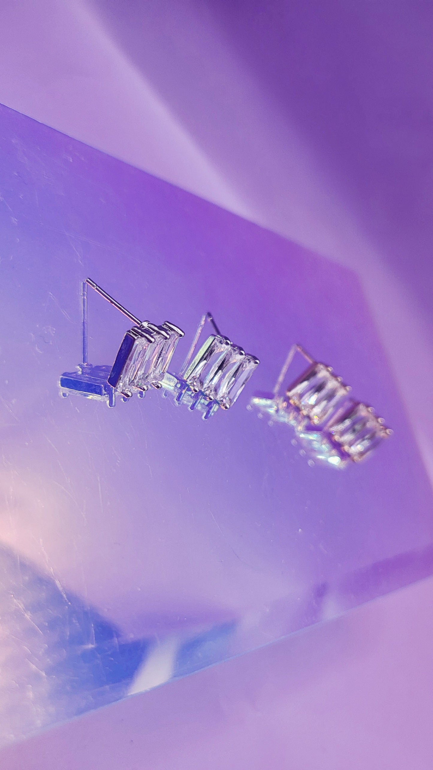 Starlight Square Crystal Stud Earring