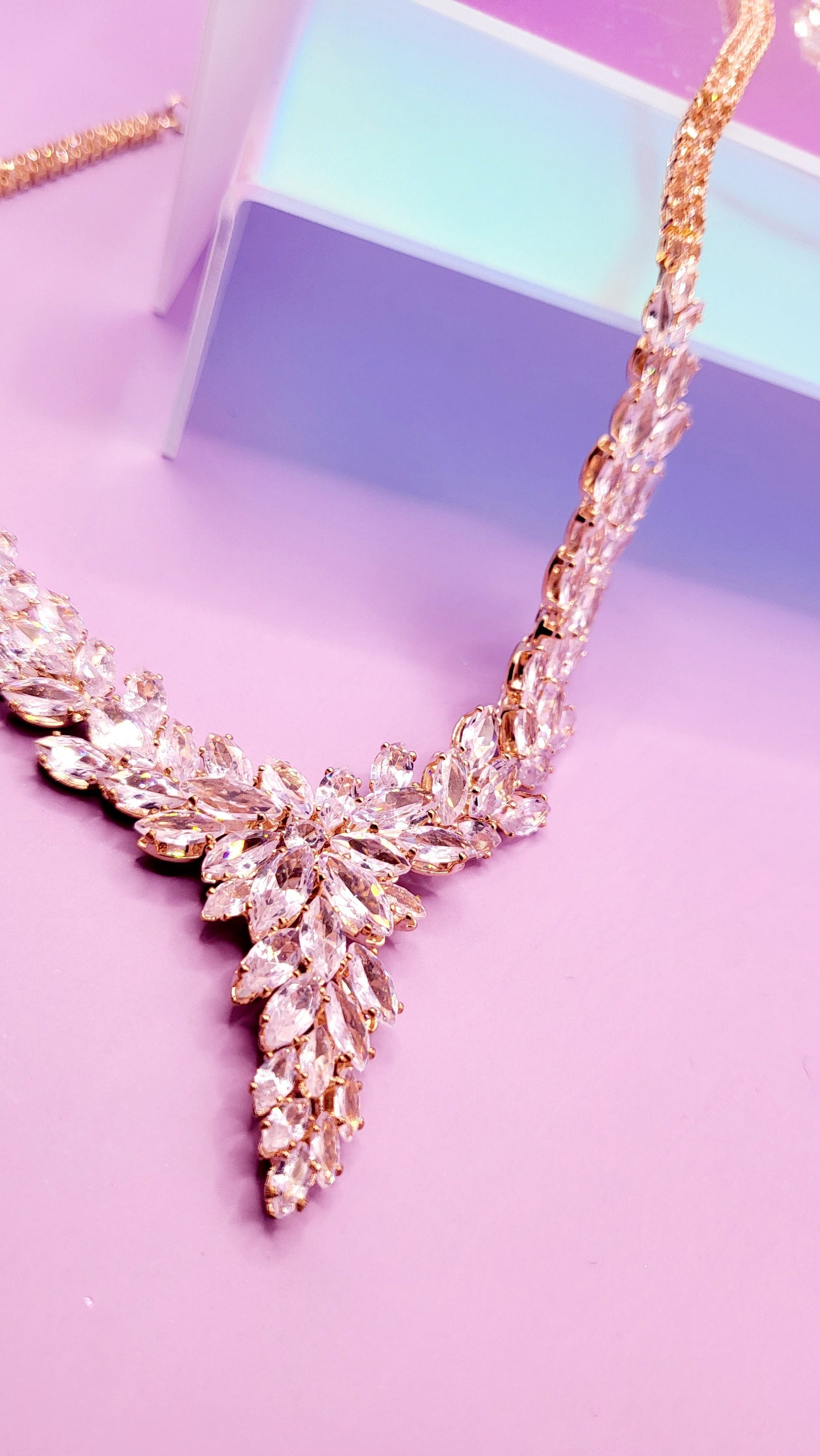 Crystal Candy Set Necklace with Earrings