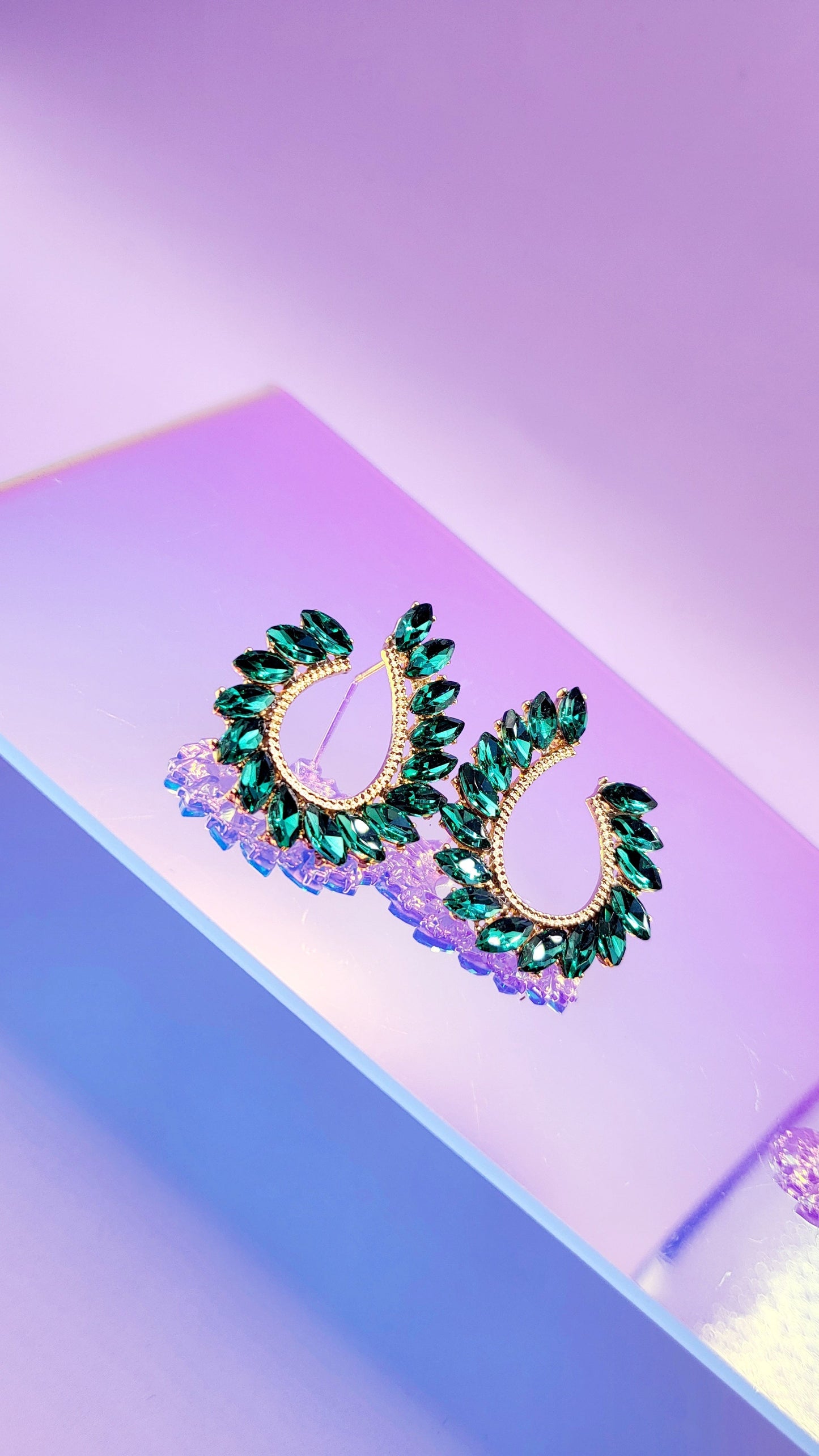 Bohemian Crystal Stud Earrings