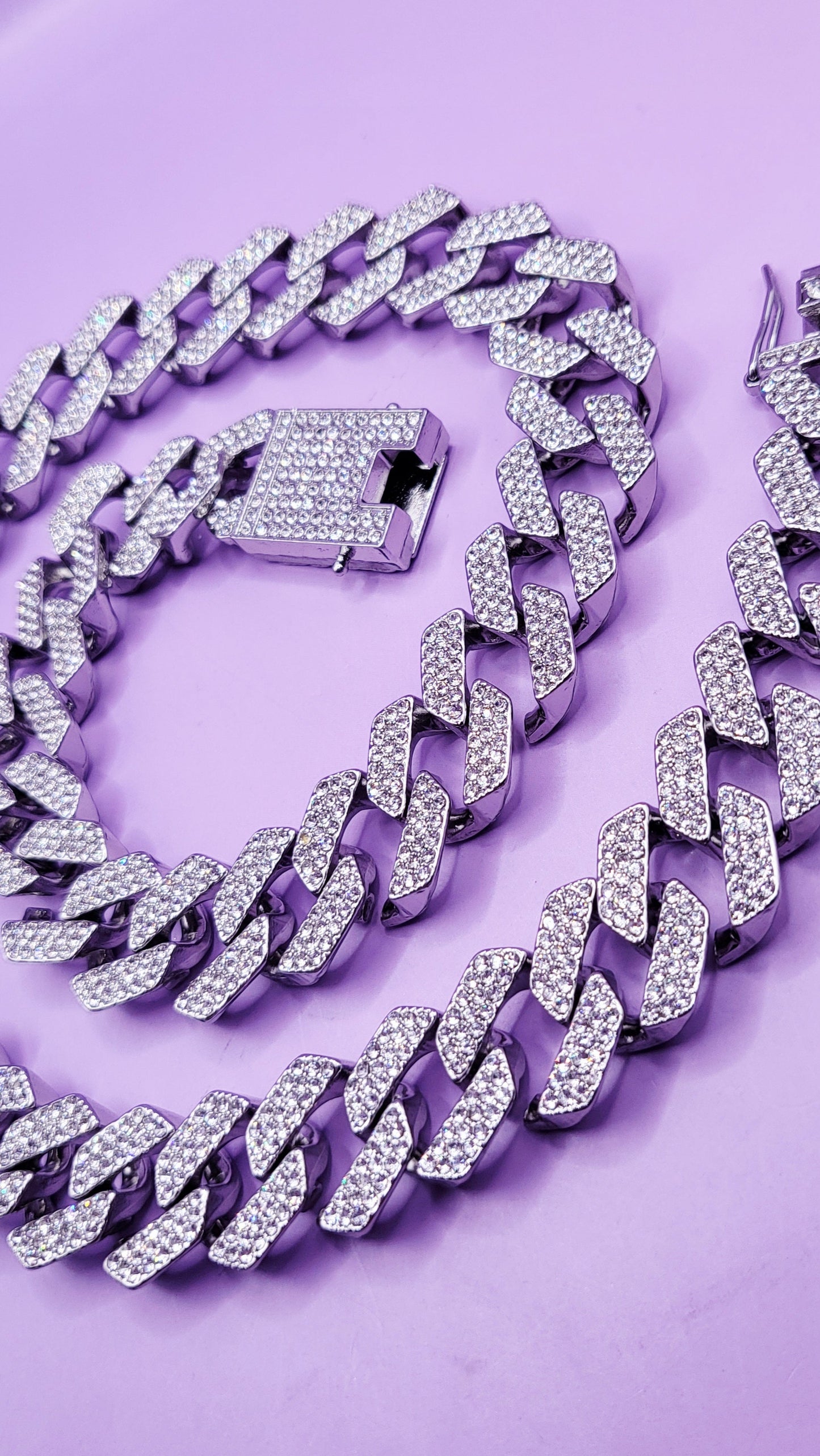 Iced Out Hip Hop Stainless Steel Link Necklace