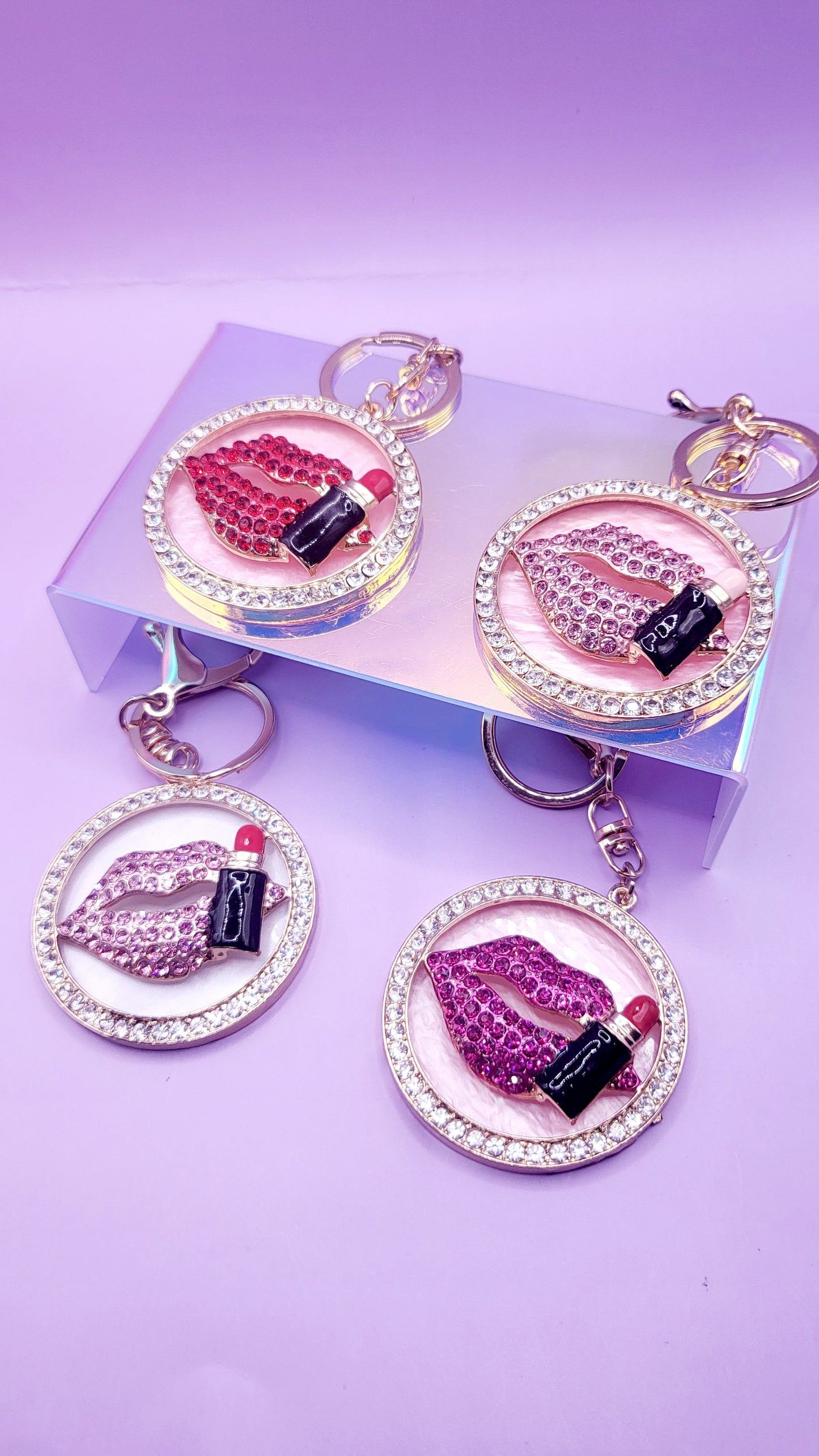 Crystal Lips Key Ring