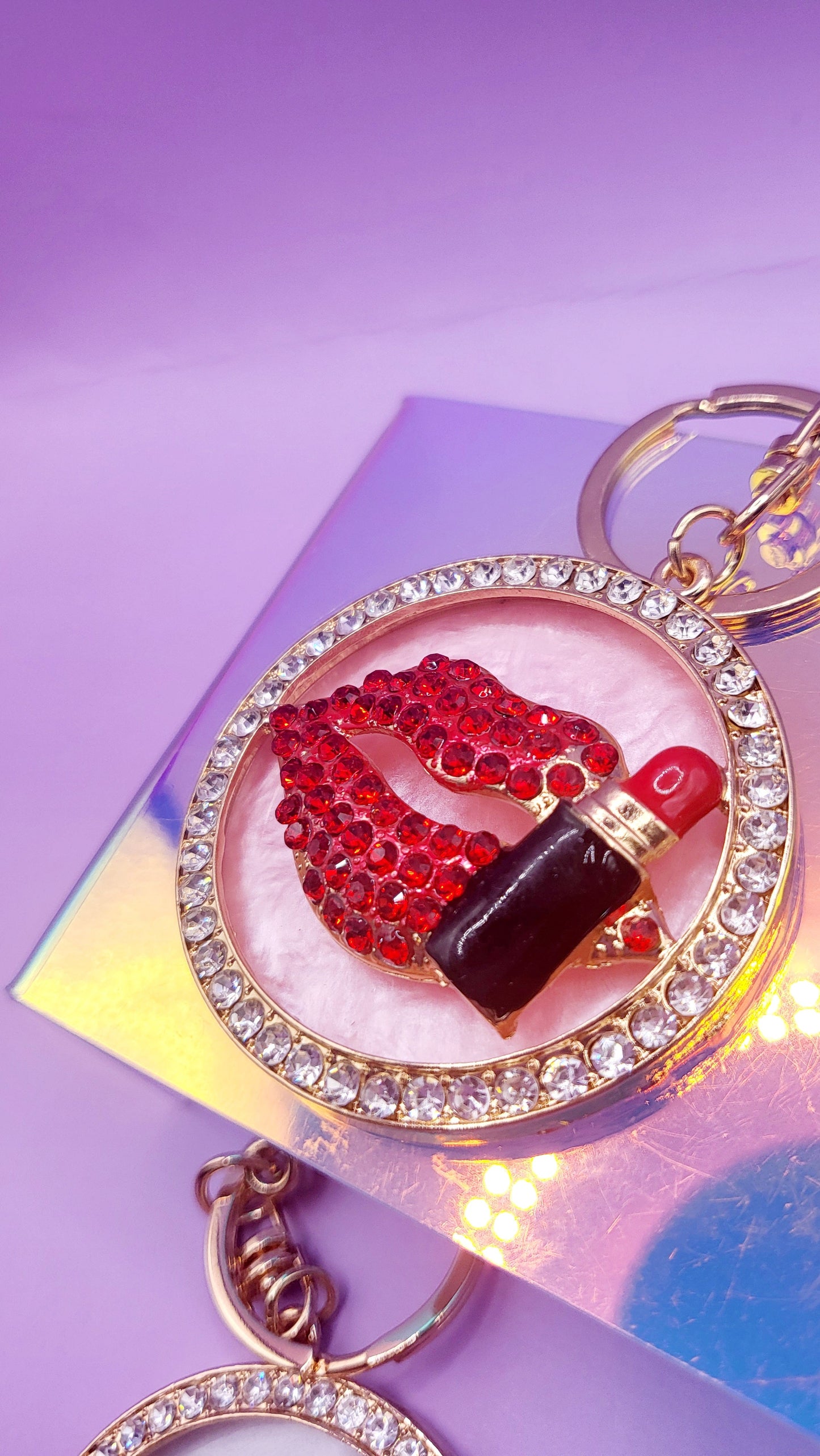 Crystal Lips Key Ring