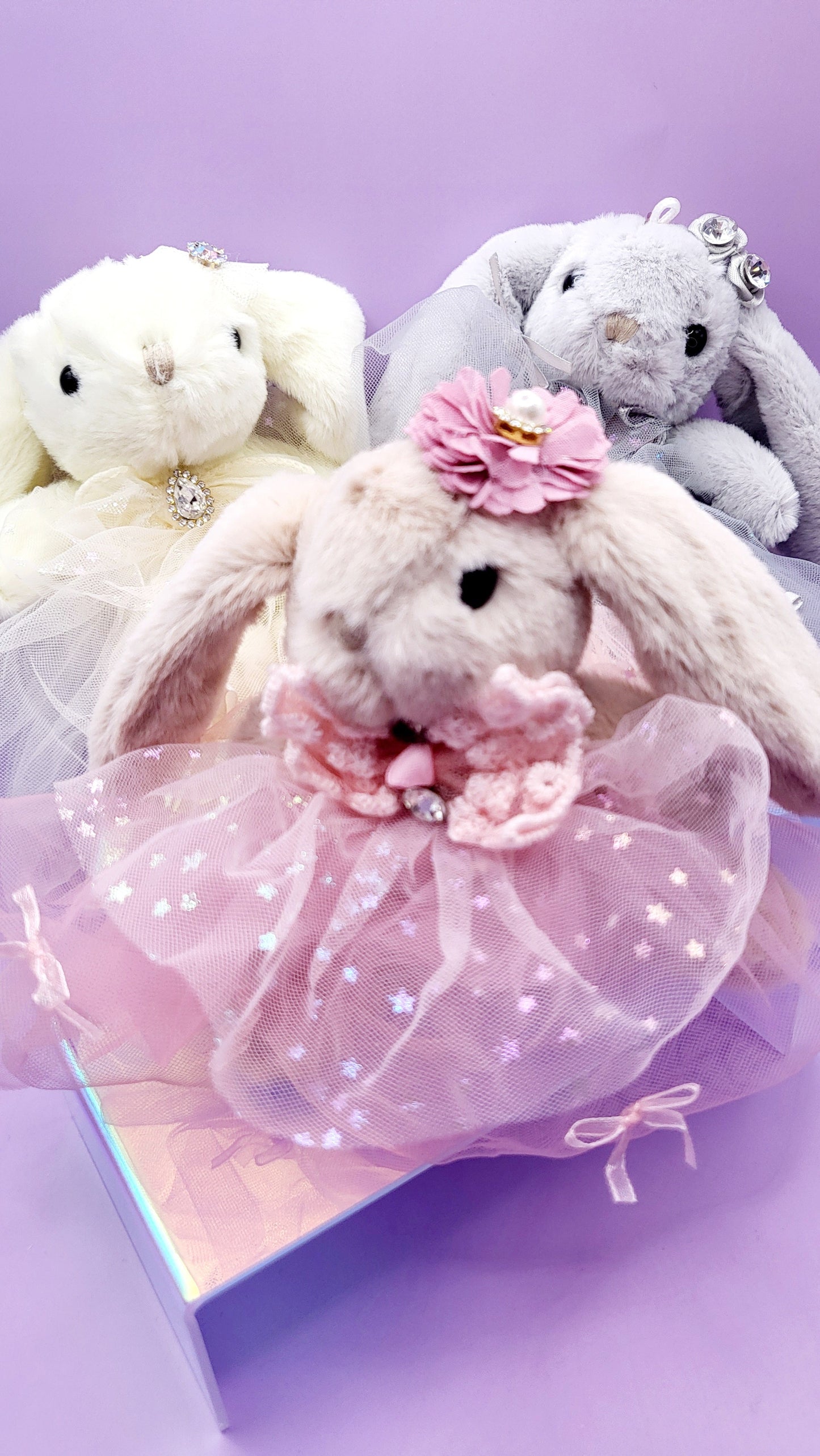 Bella Crystal Bunny Bag Charm