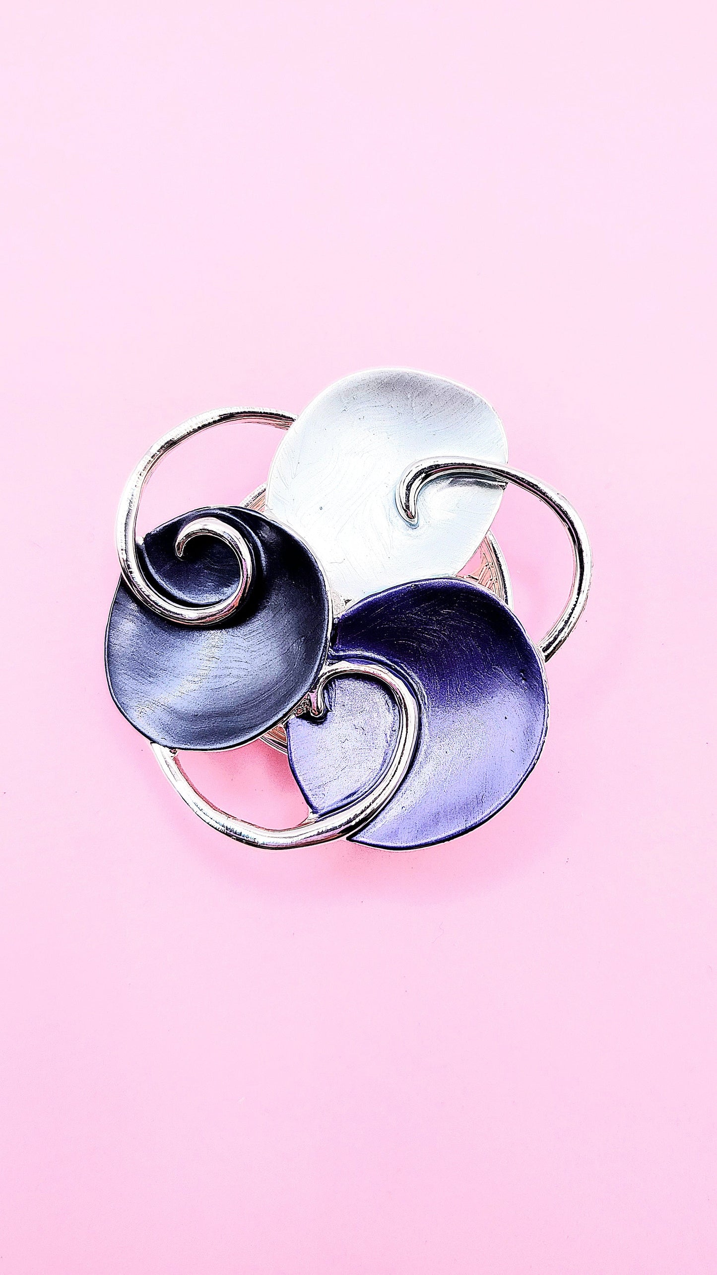 Abstract Magnetic Curls Brooch