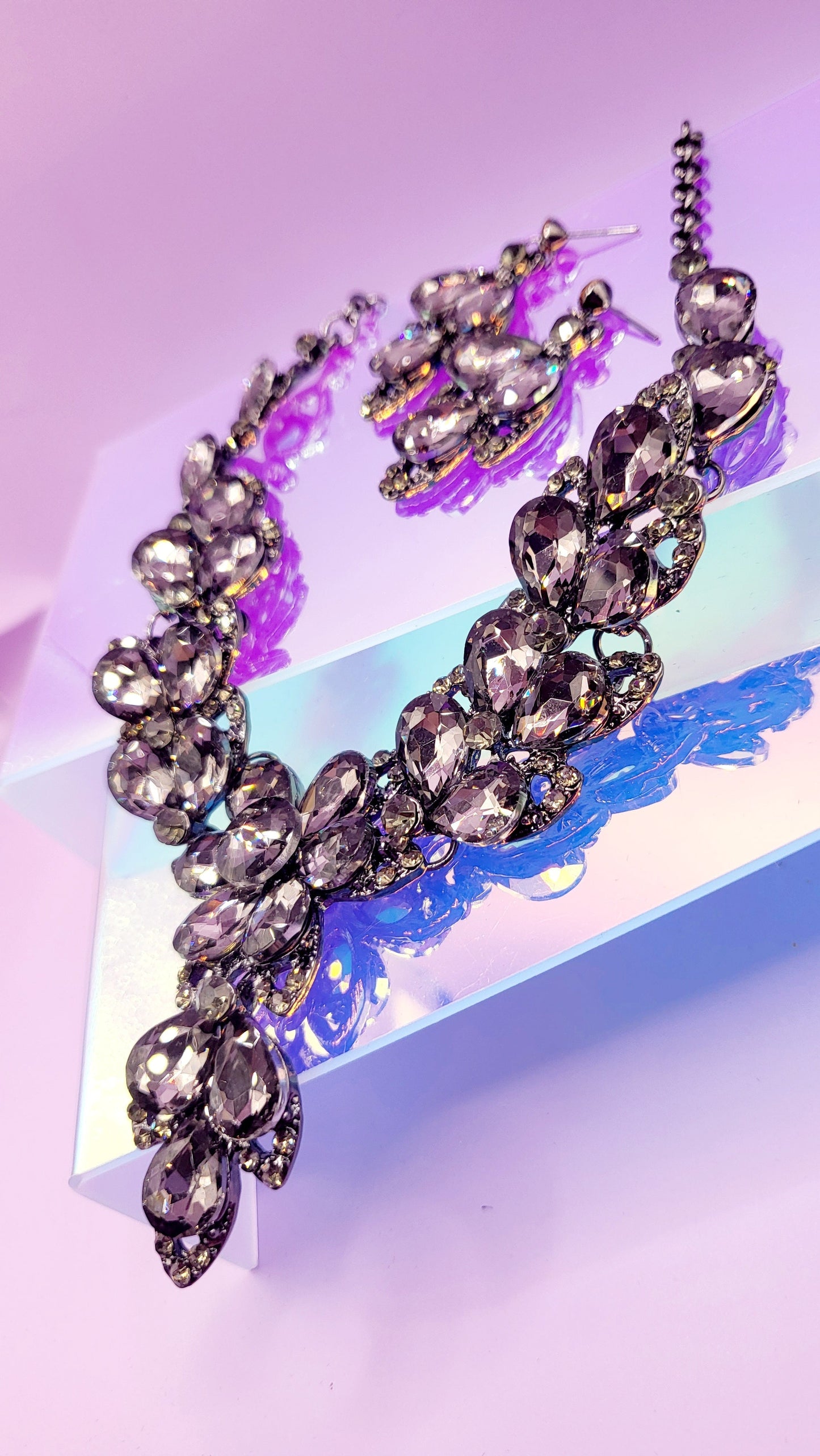 Aurora Crystal Set Necklace and Earrings