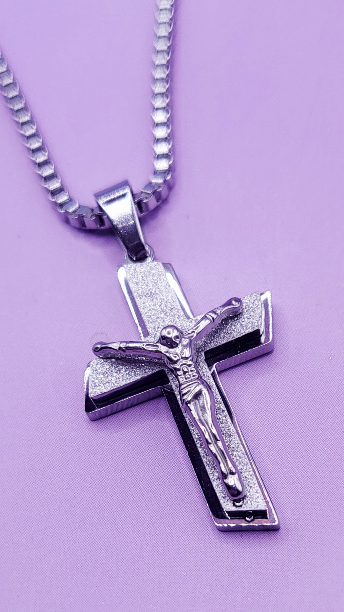 Classic Silver Cross Necklace