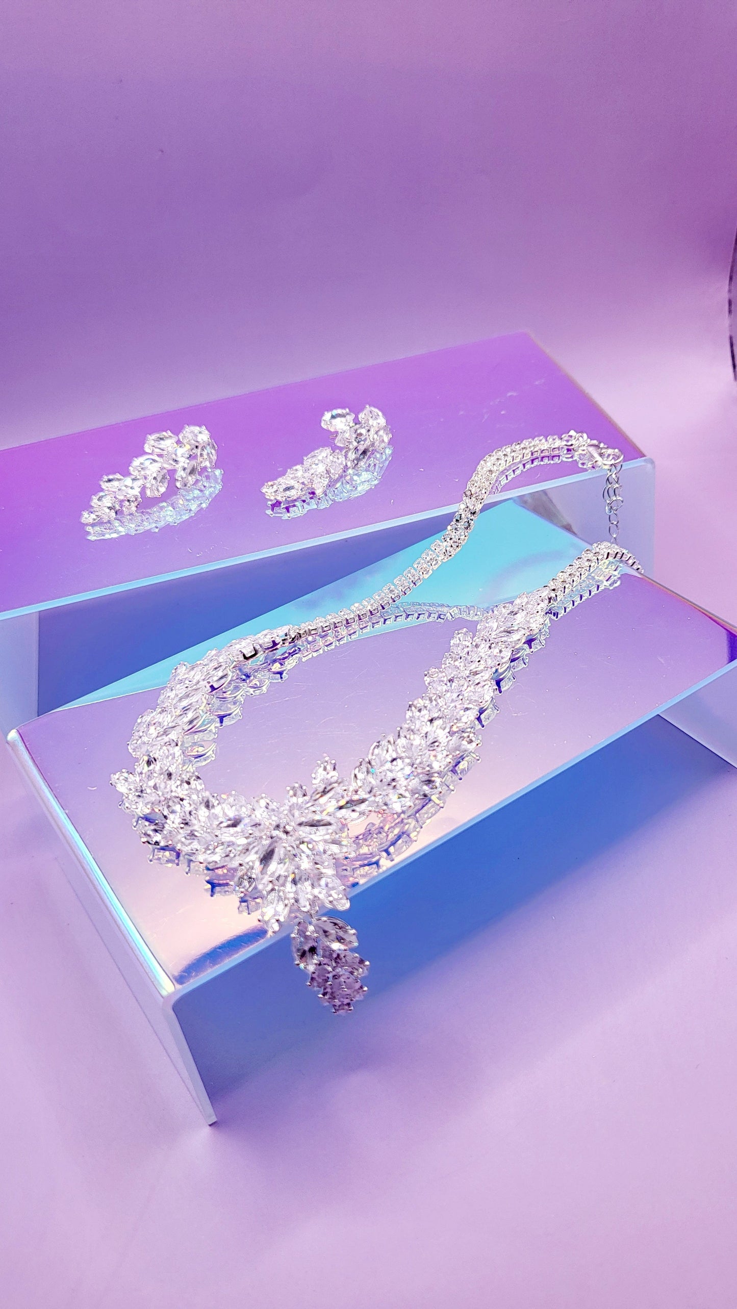 Crystal Candy Set Necklace with Earrings