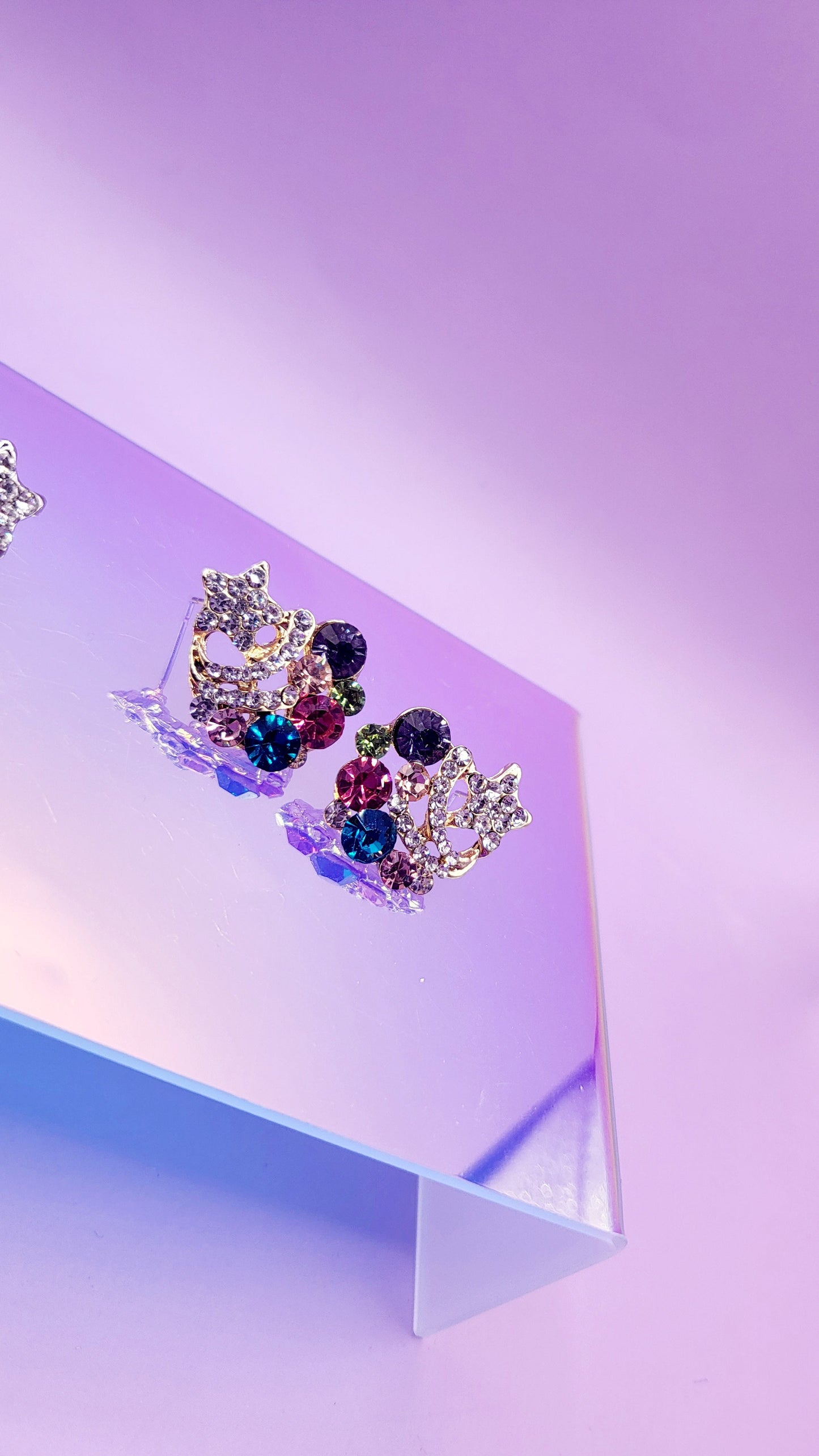 Moon & Star Stud Earrings