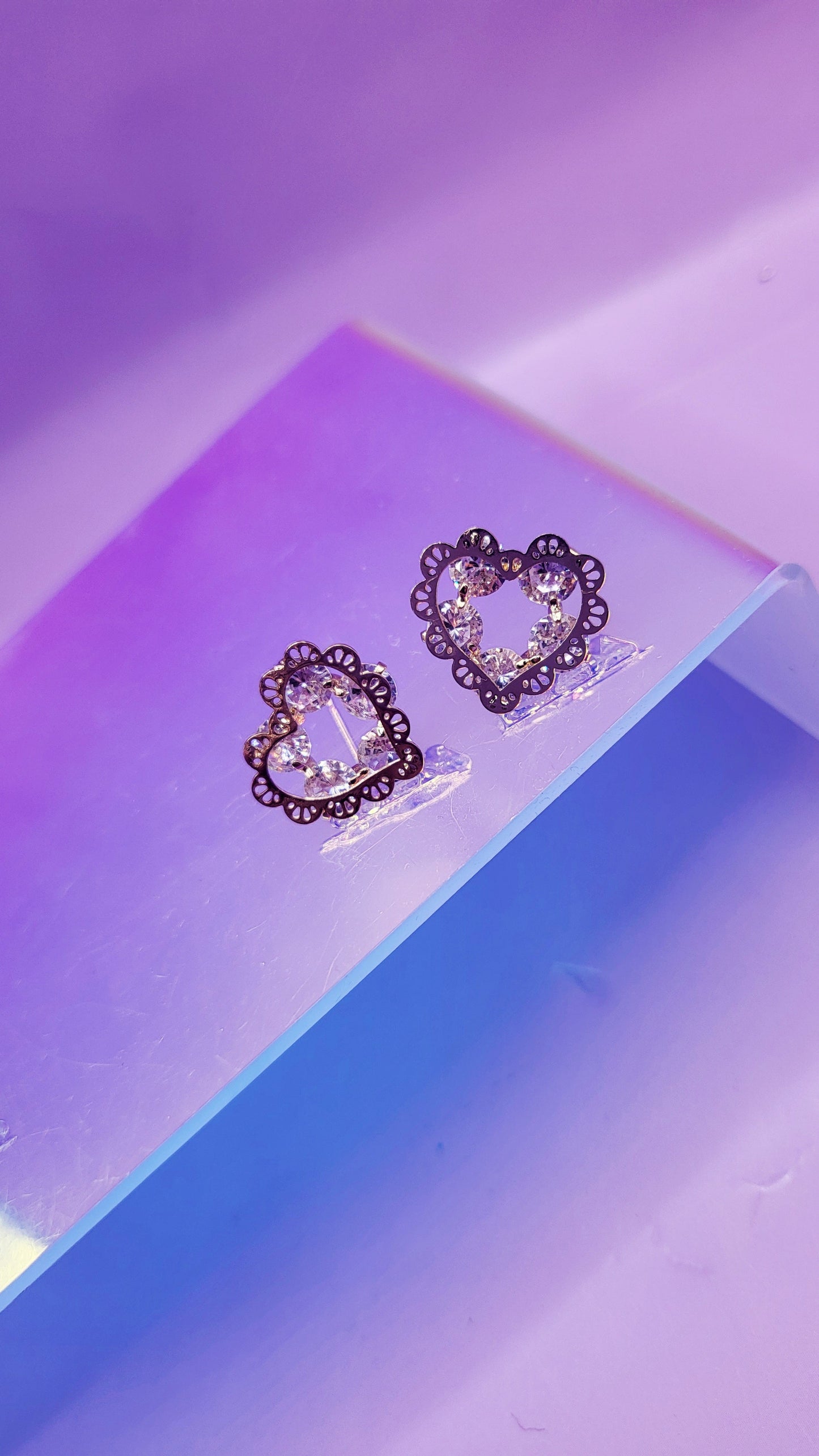 Heart Cluster Earrings