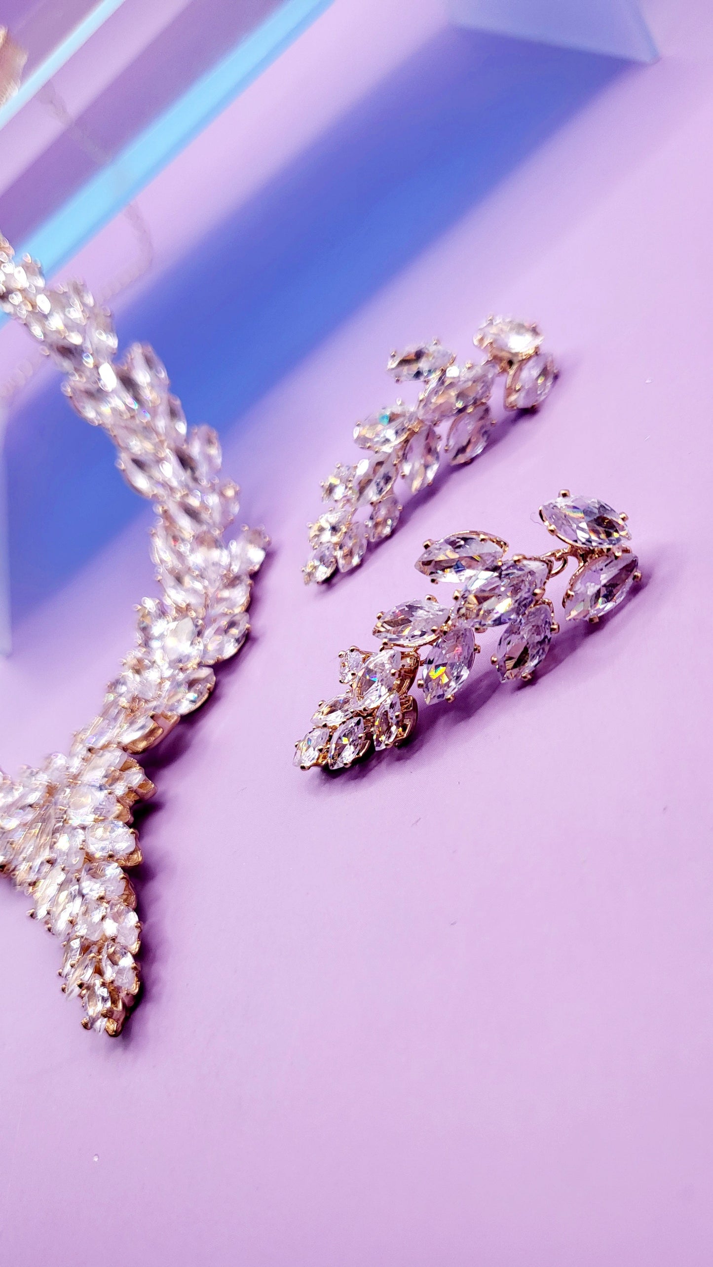Crystal Candy Set Necklace with Earrings