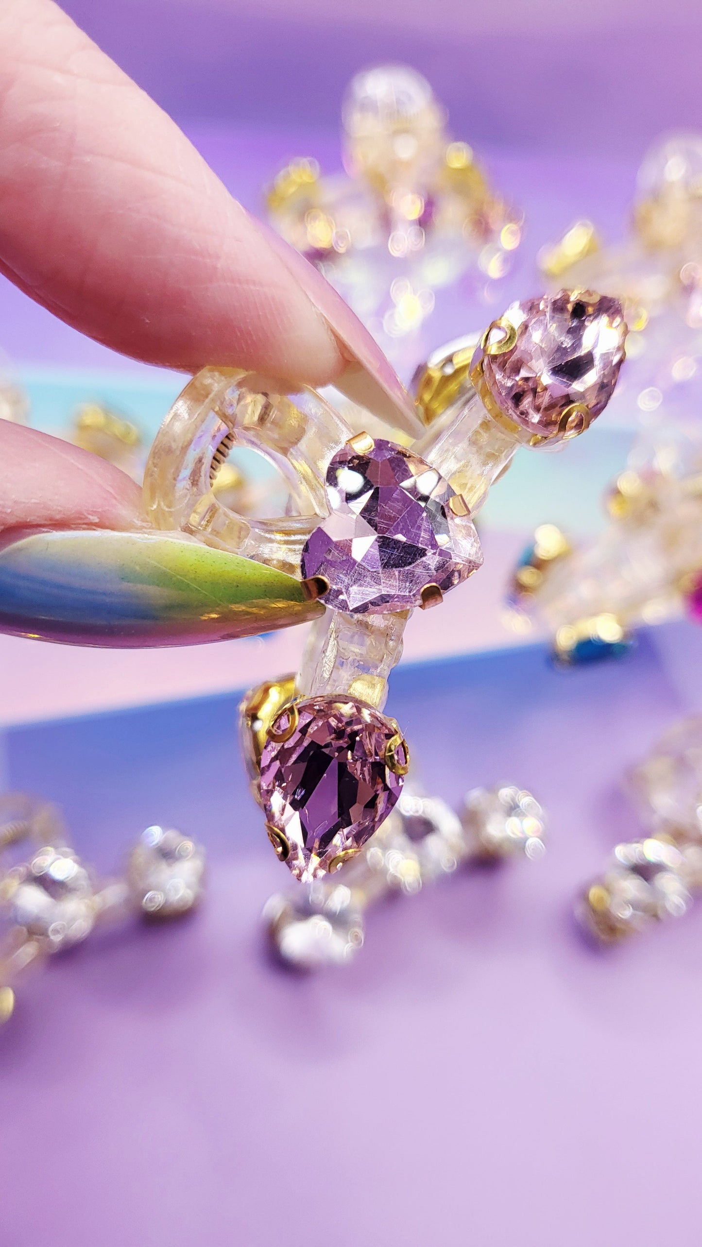 Crystal Luxe Pink Hair Clip
