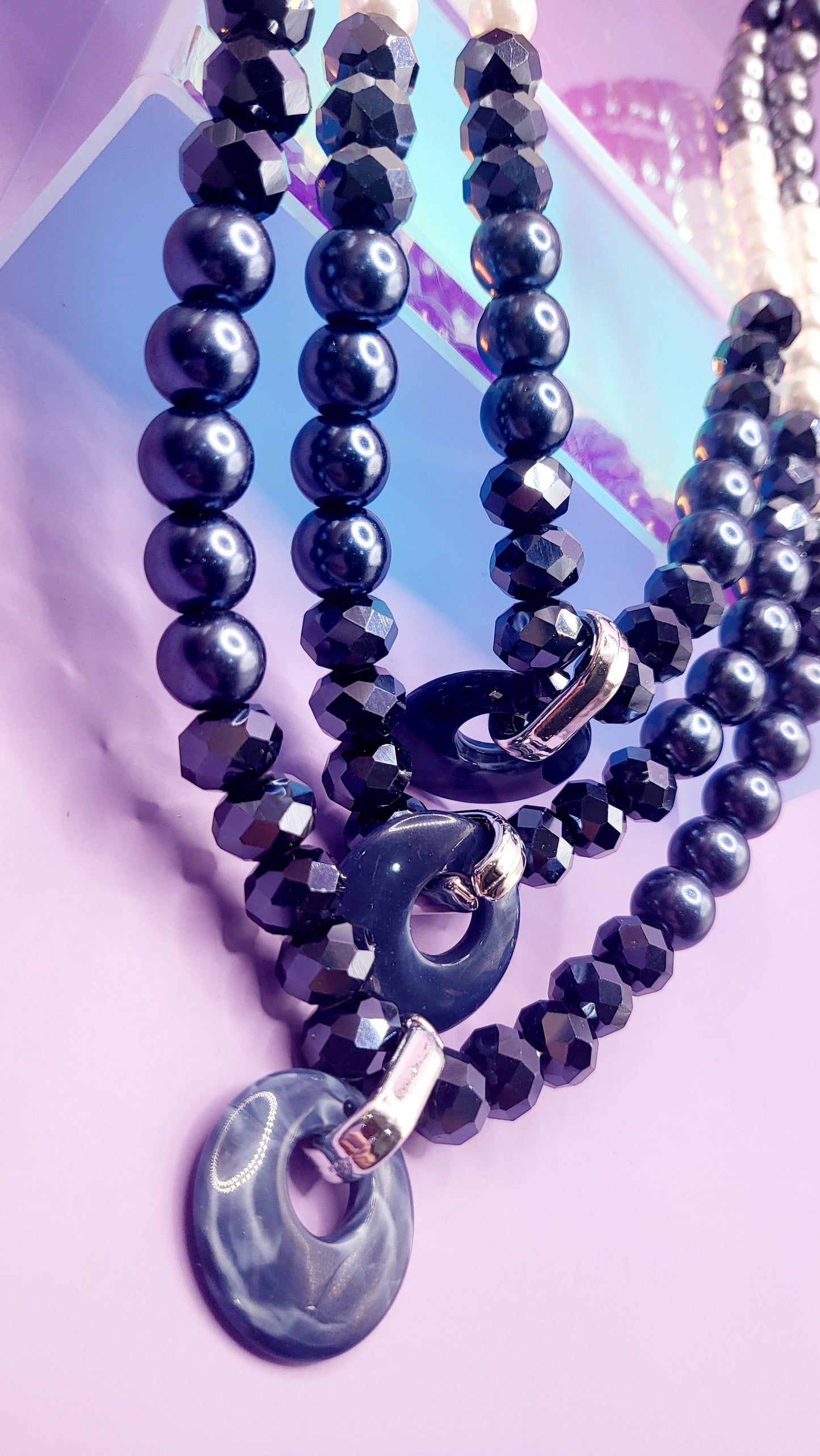 Luster Pearl Multi Layer Necklace & Earrings