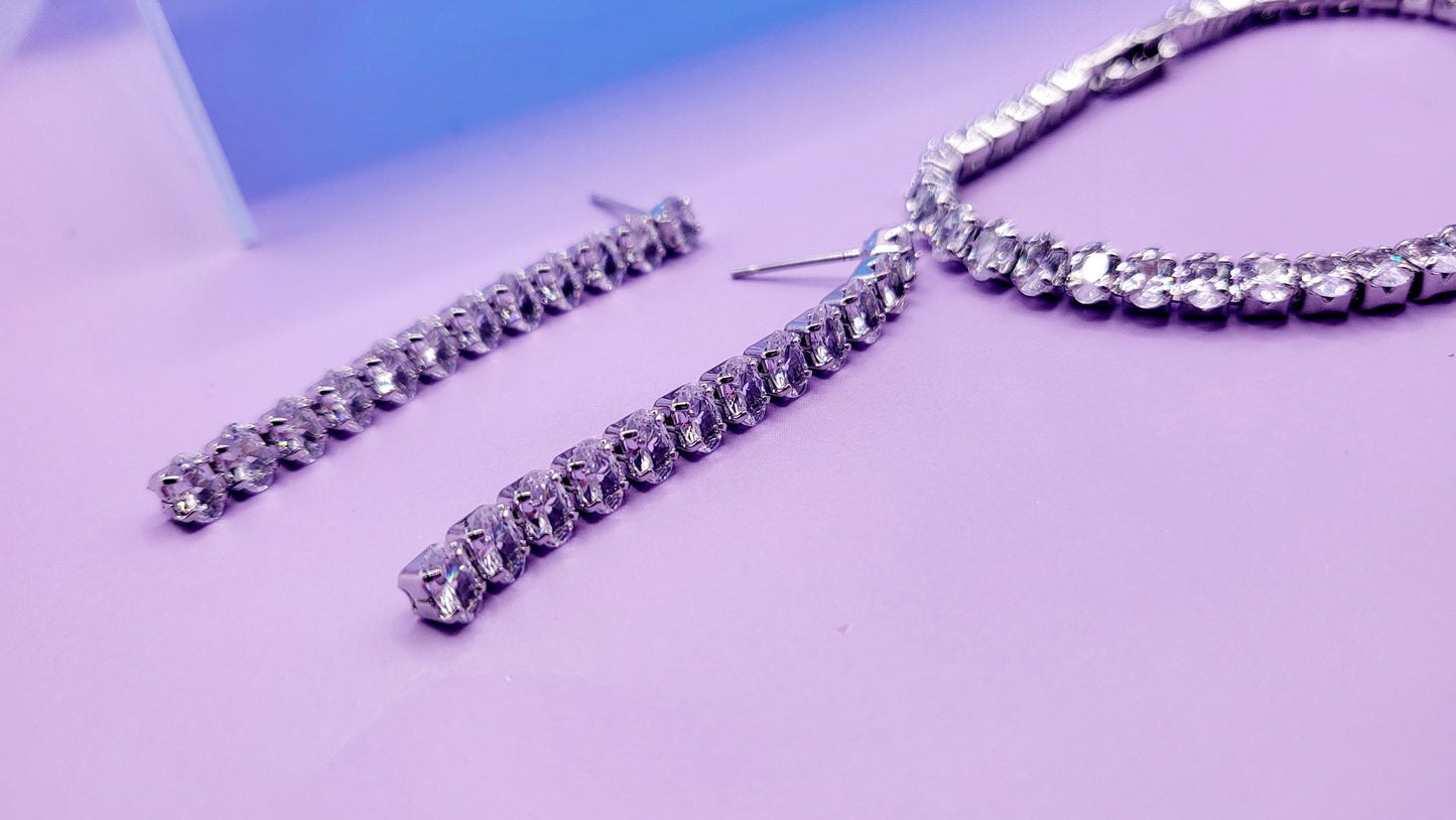 Tasha Sparkle Set Necklace Earrings and Bracelet