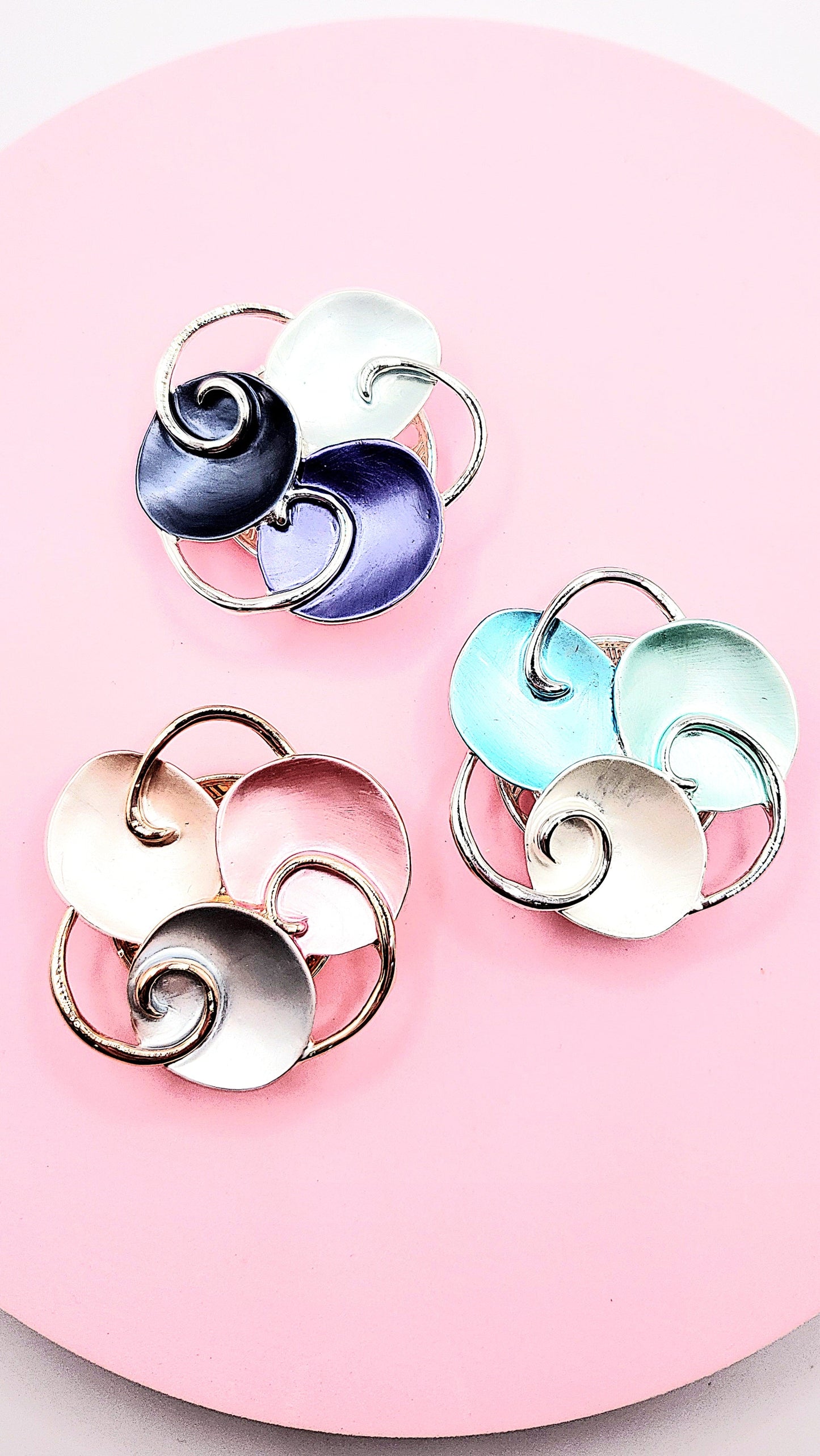 Abstract Magnetic Curls Brooch