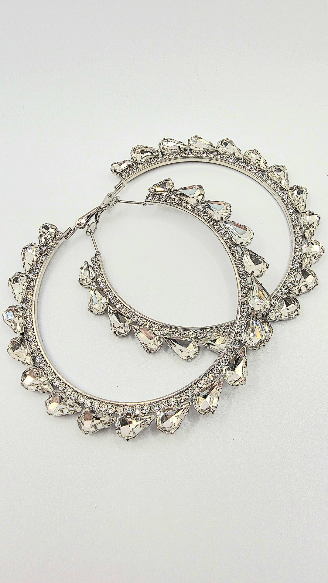Baroque Crystal Hoop Earrings
