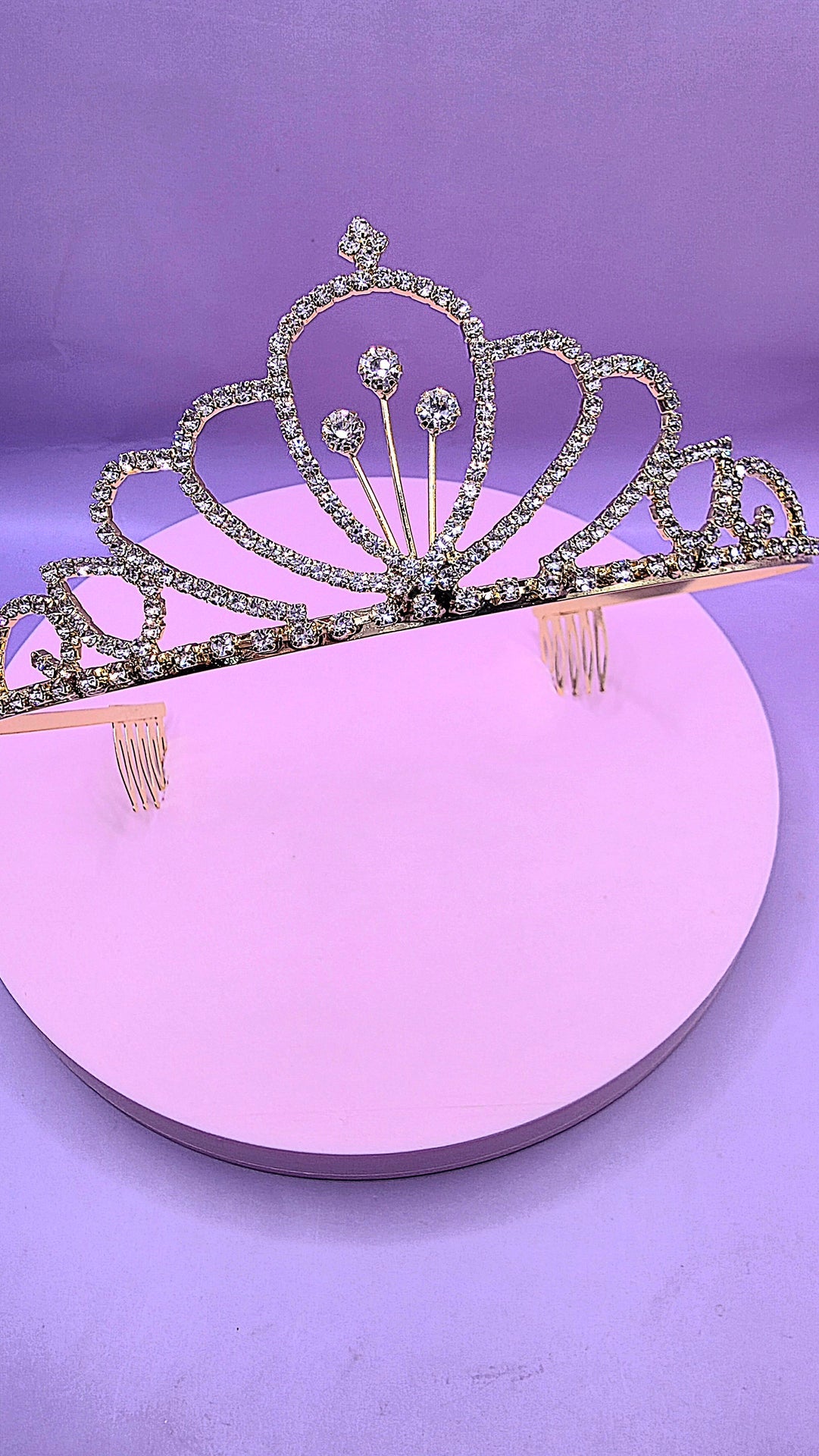Midnight Gold Crystal Tiara