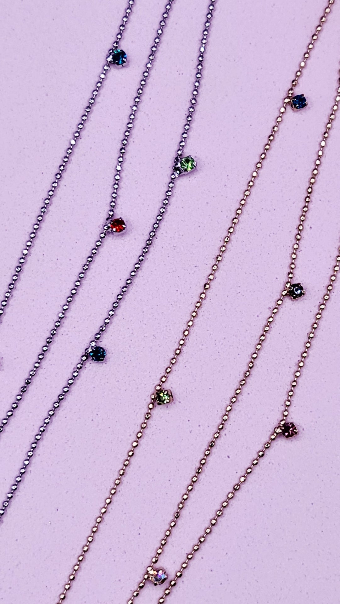 Rainbow Gem Crystal Anklet