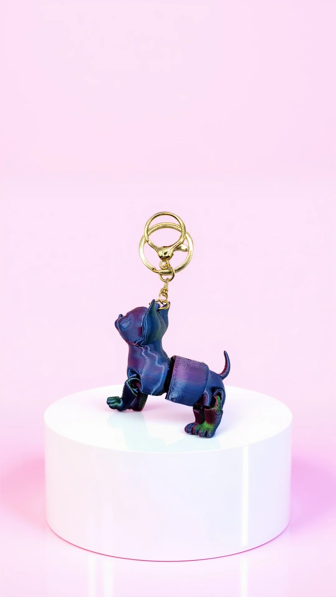 3D Printed Fantasy Chihuahua Dog: Bioplastic Fidget Key Ring