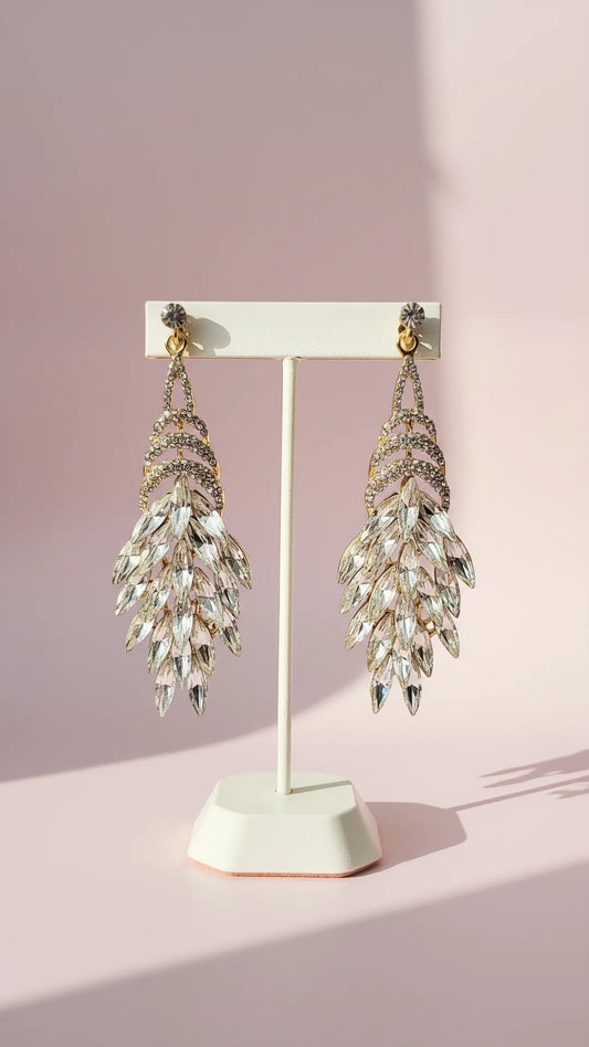 Layered Clear Crystal Drop & Dangle Earrings