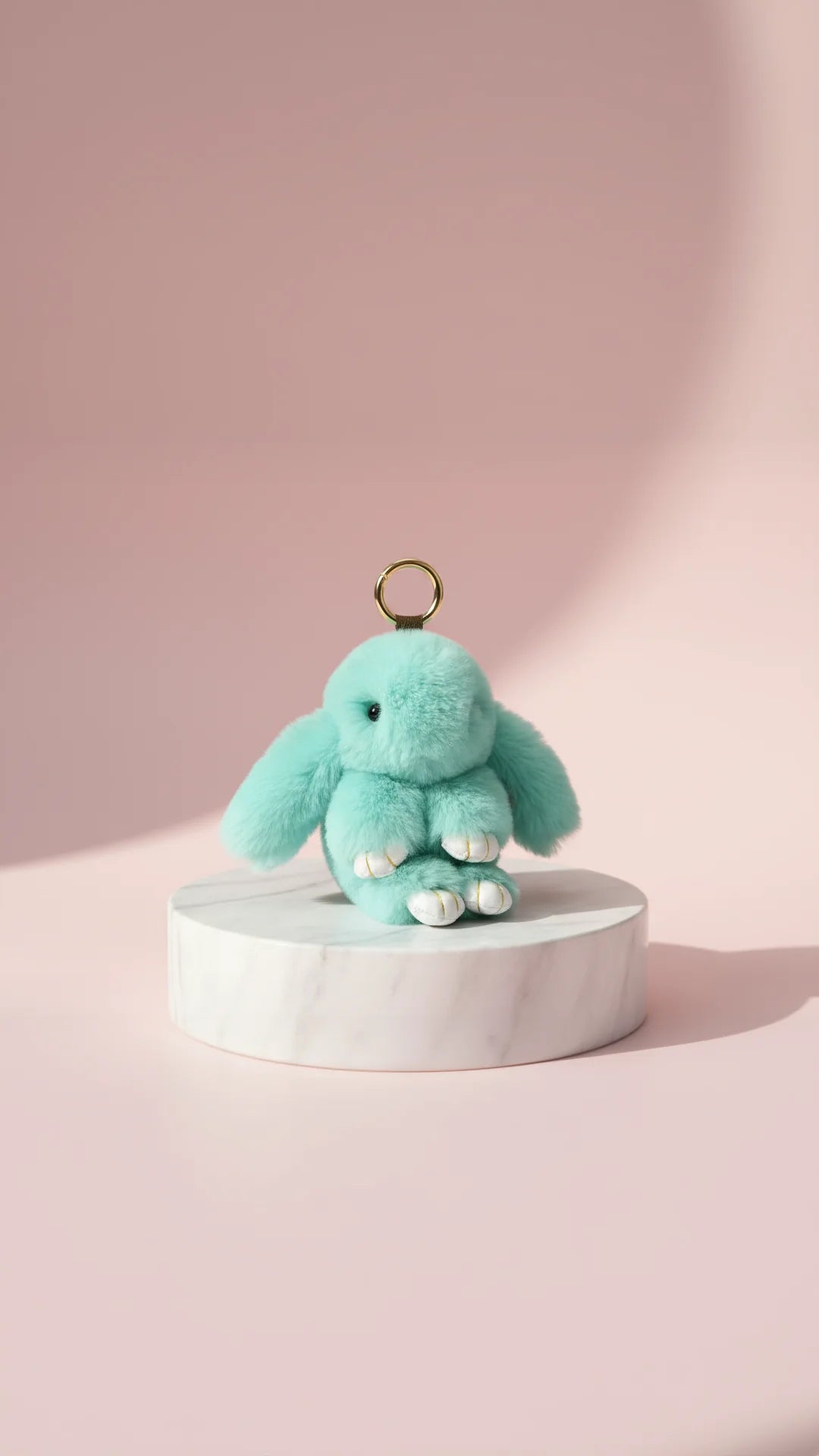 Mini Fluffy Bunny Rabbit Key Ring & Bag Charm