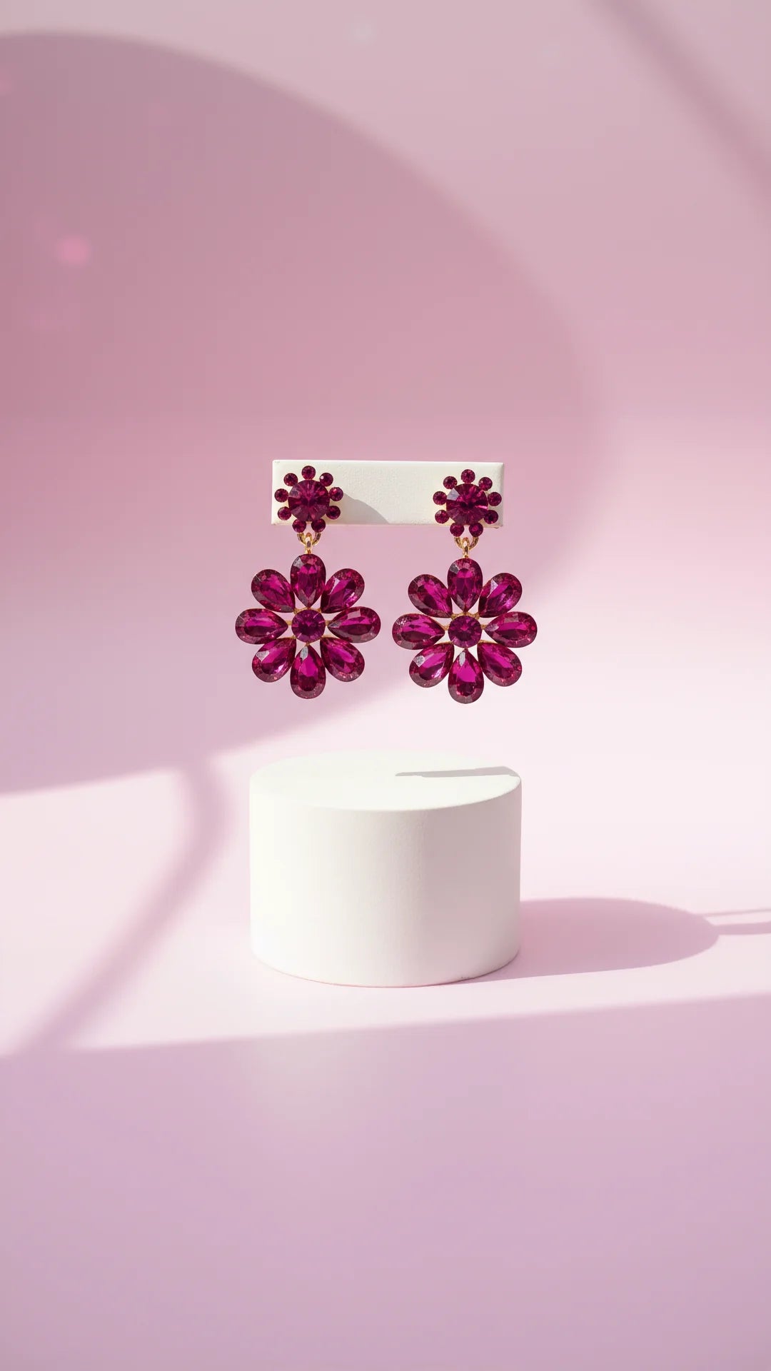 Flower Crystal Drop & Dangle Earrings